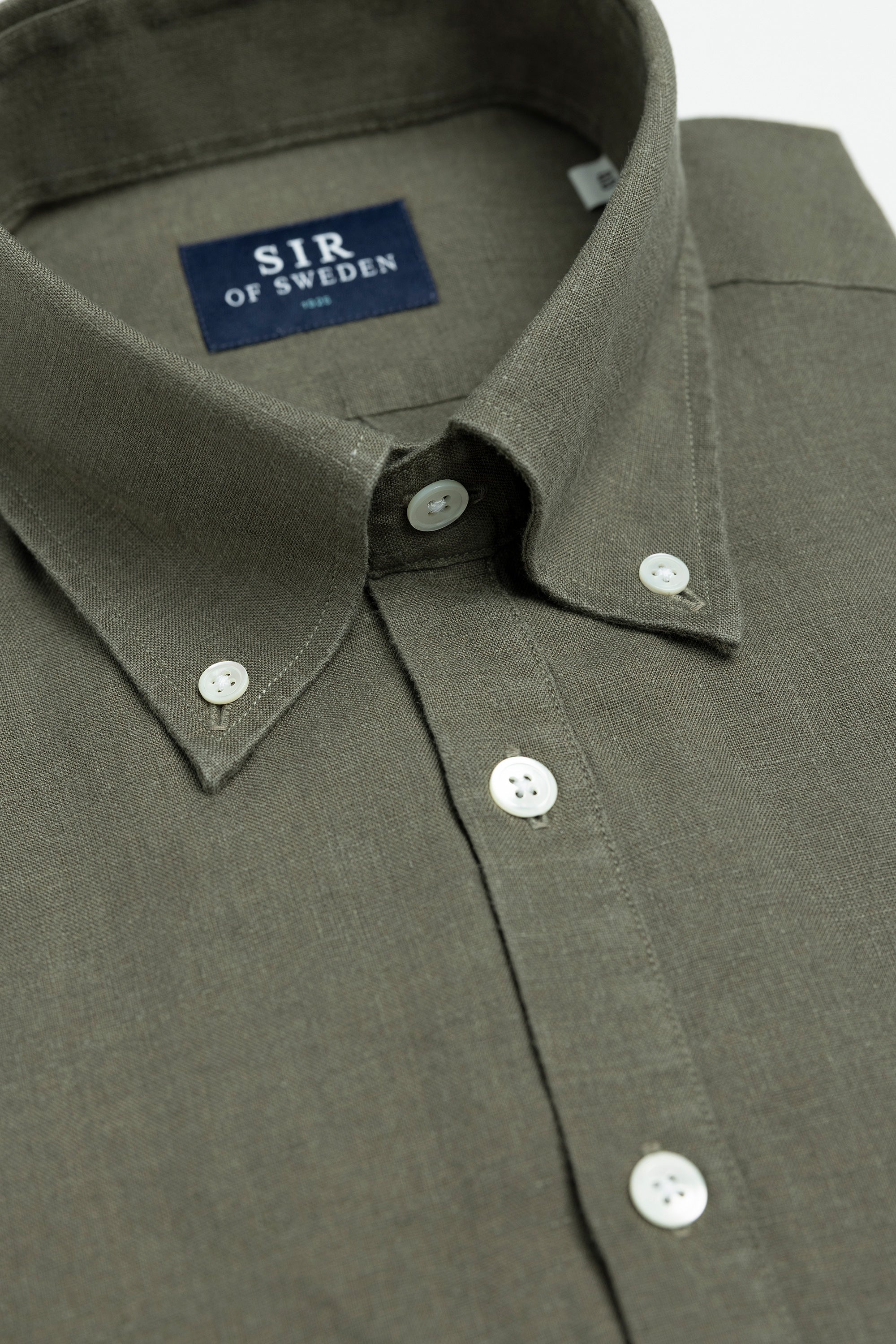 Jerry Pop Green Linen Popover Shirt