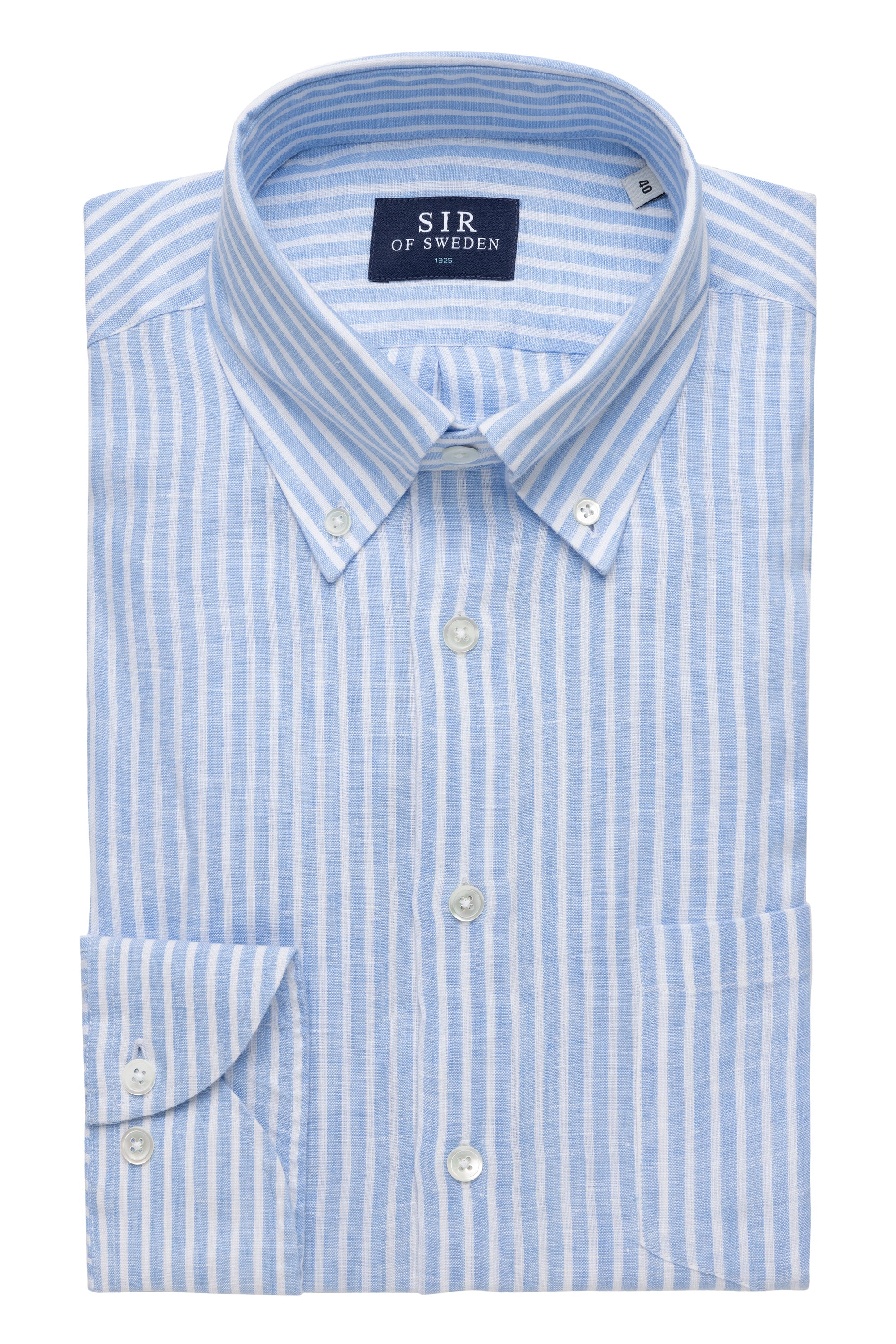 Jerry Light Blue Striped Linen Shirt