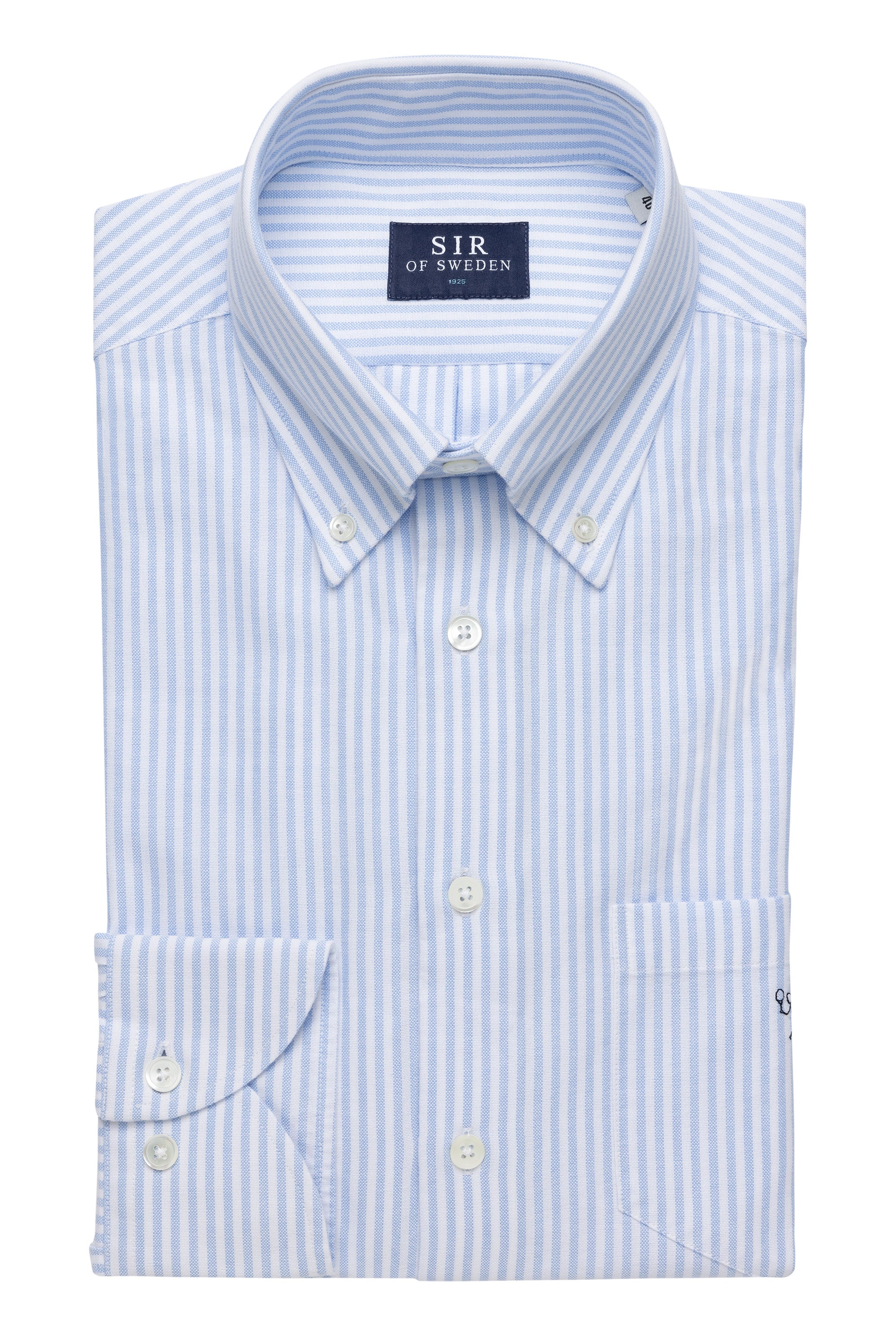 Jerry Light Blue Striped Oxford Shirt