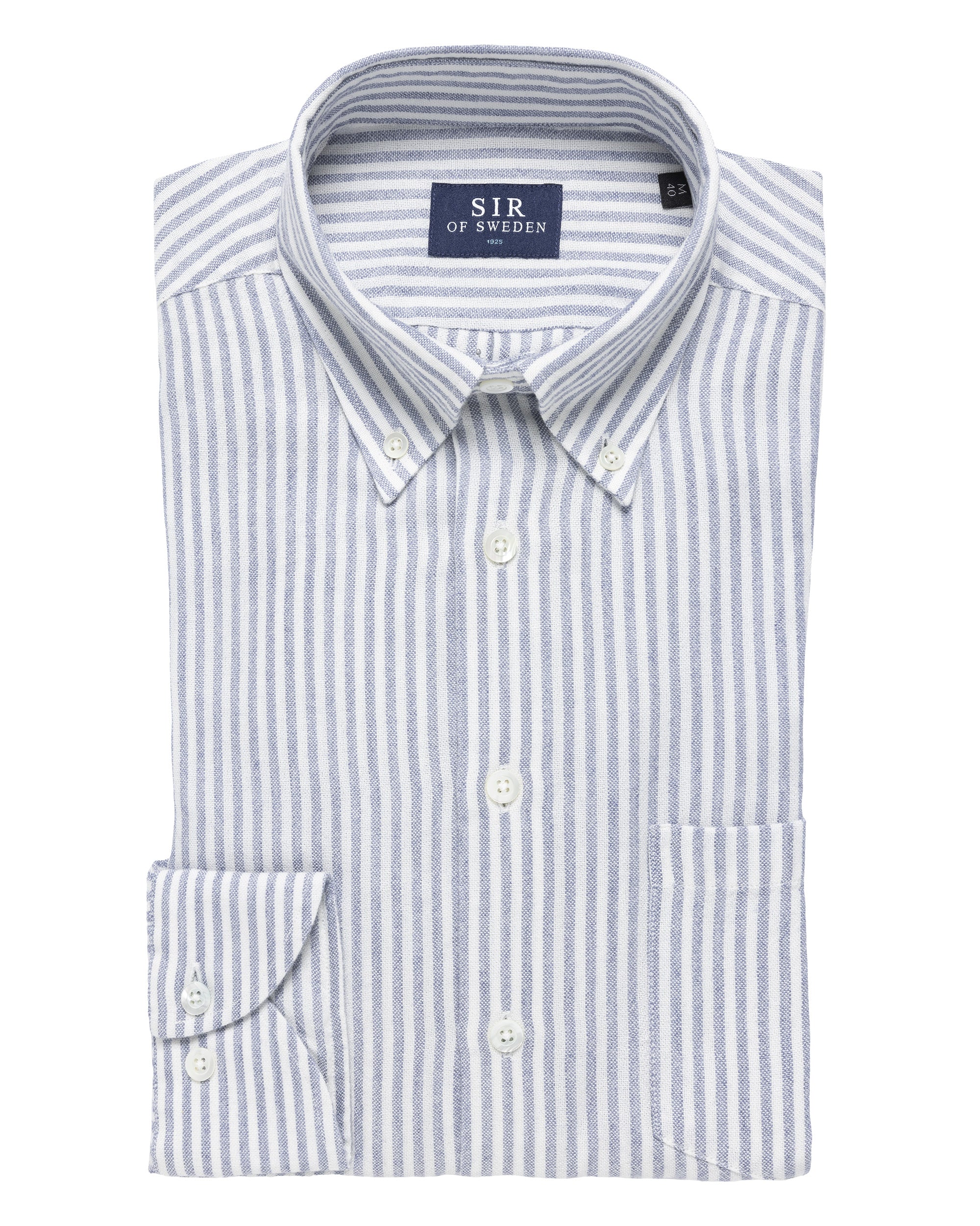 Jerry Blue Striped Wool Modal Shirt