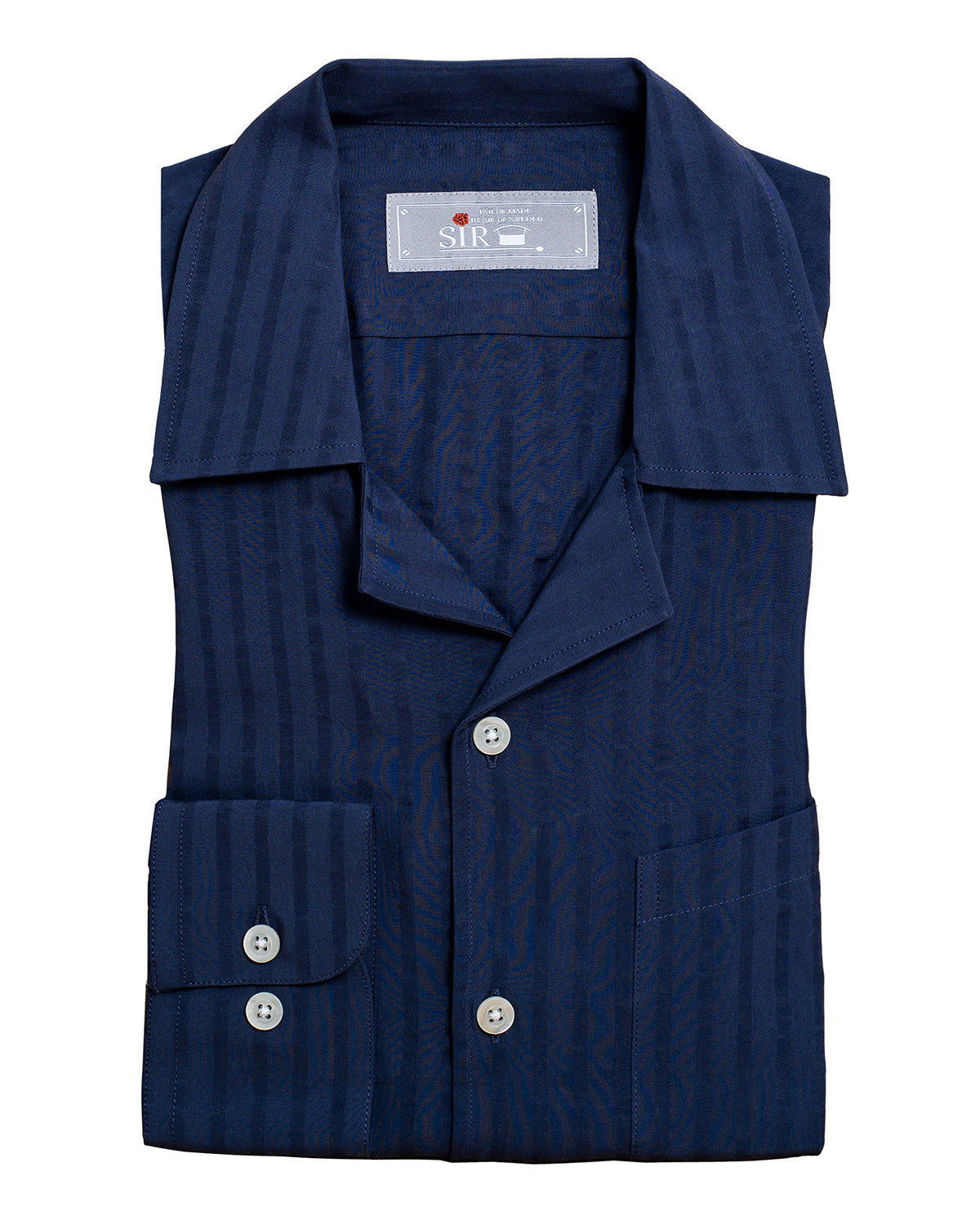 Sobchak Blue Seersucker Tencel Shirt