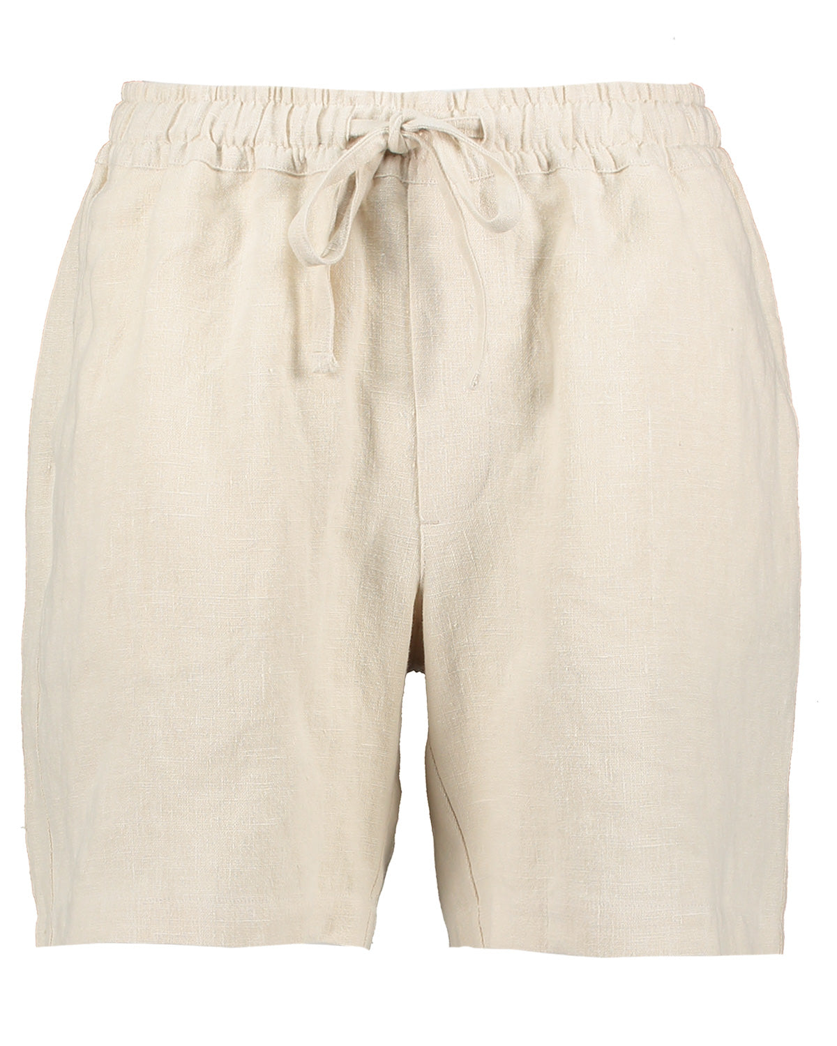 Vilas Beige Linen Drawstring Shorts