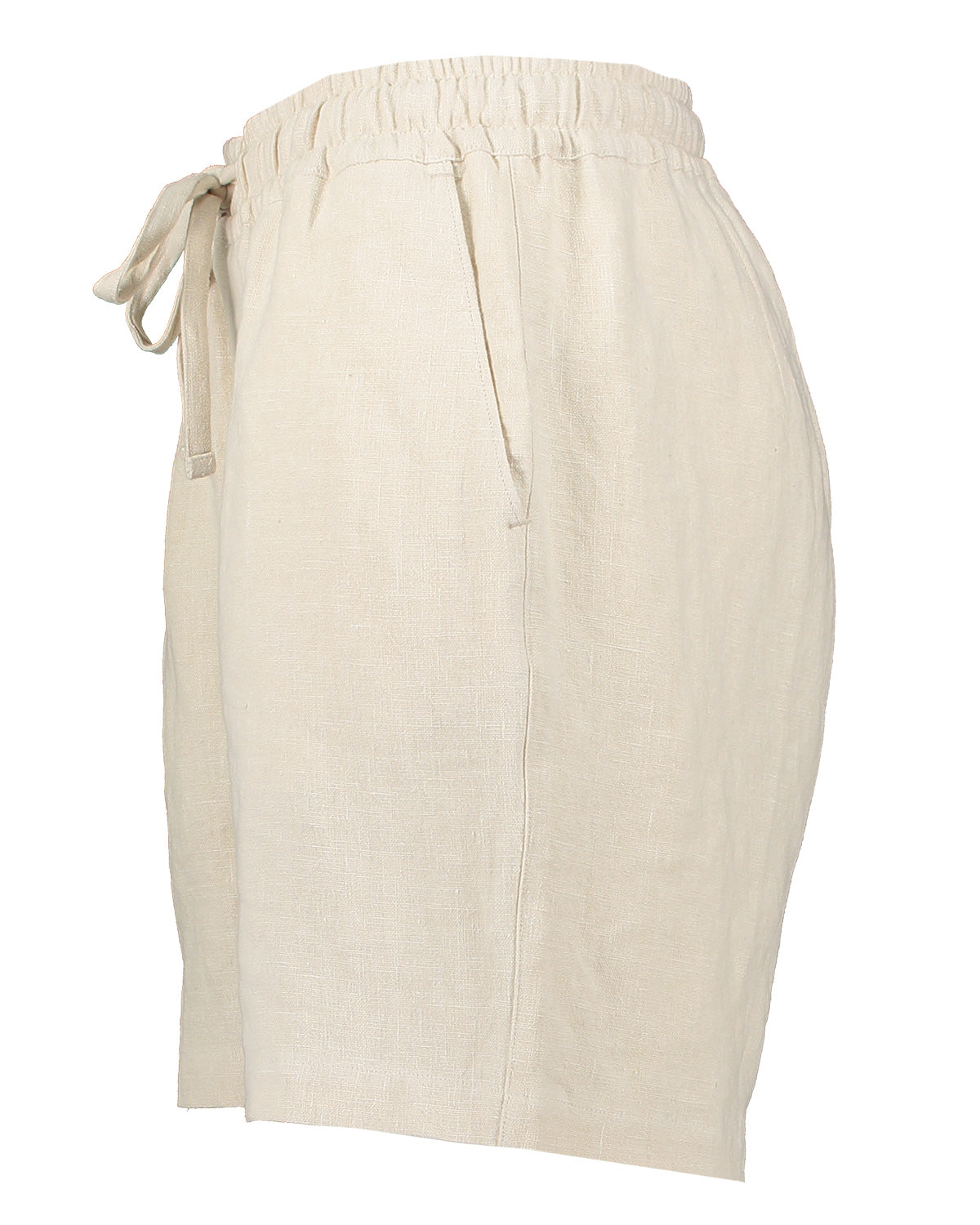 Vilas Beige Linen Drawstring Shorts