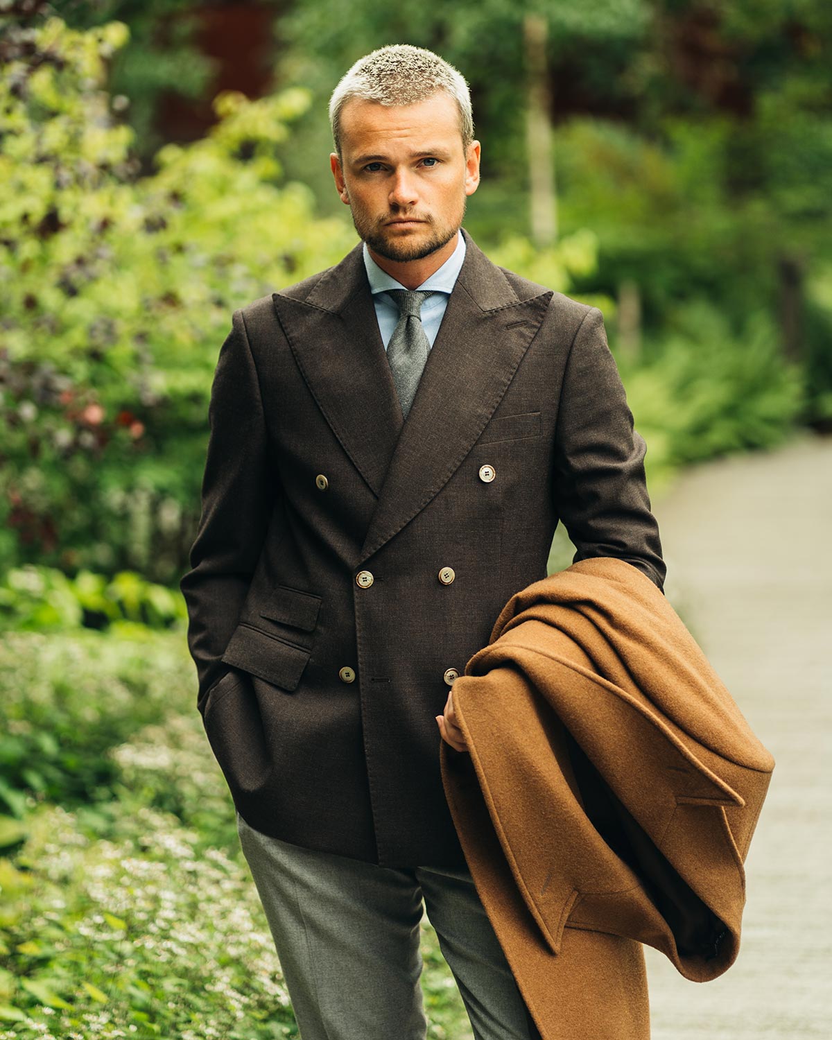 Bugsy Brown Double Breasted Jacket
