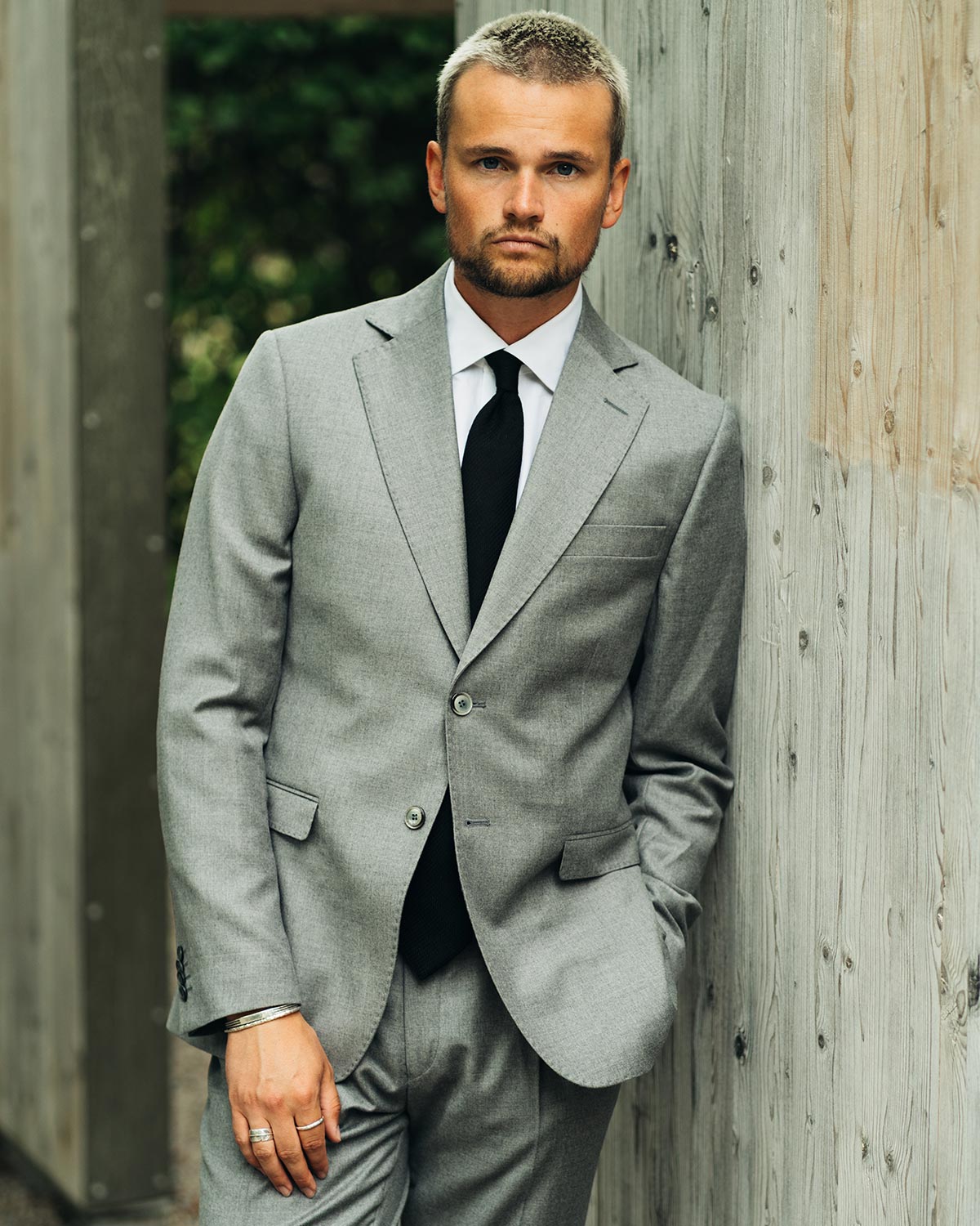 Eliot Light Grey Flannel Jacket