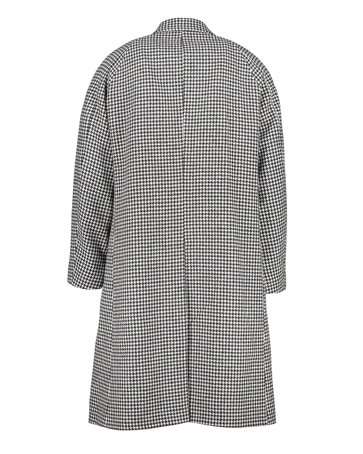 Neo Black And White Houndstooth Coat