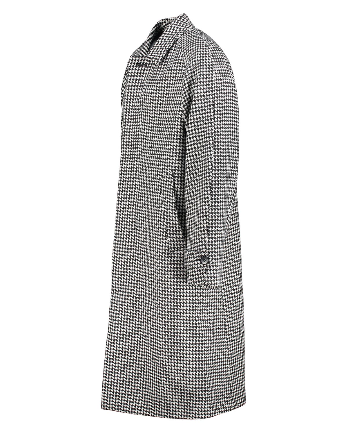 Neo Black And White Houndstooth Coat