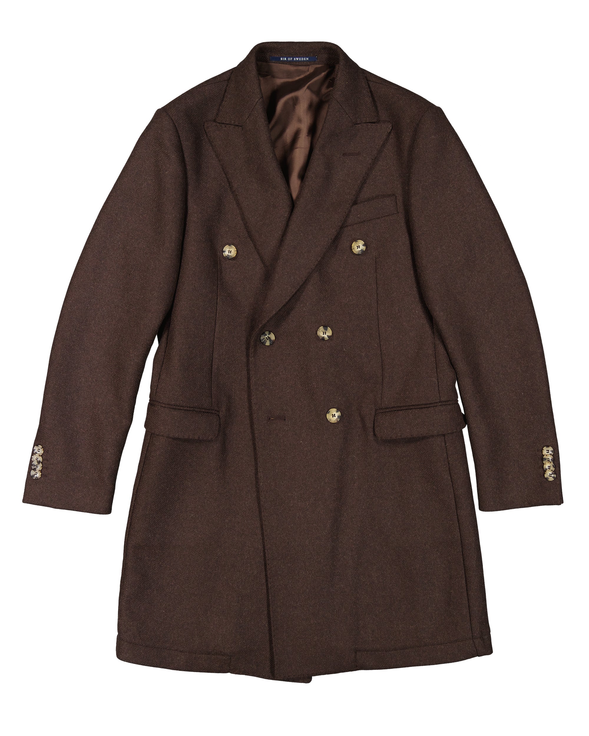Troy Brown Double-Breasted Coat