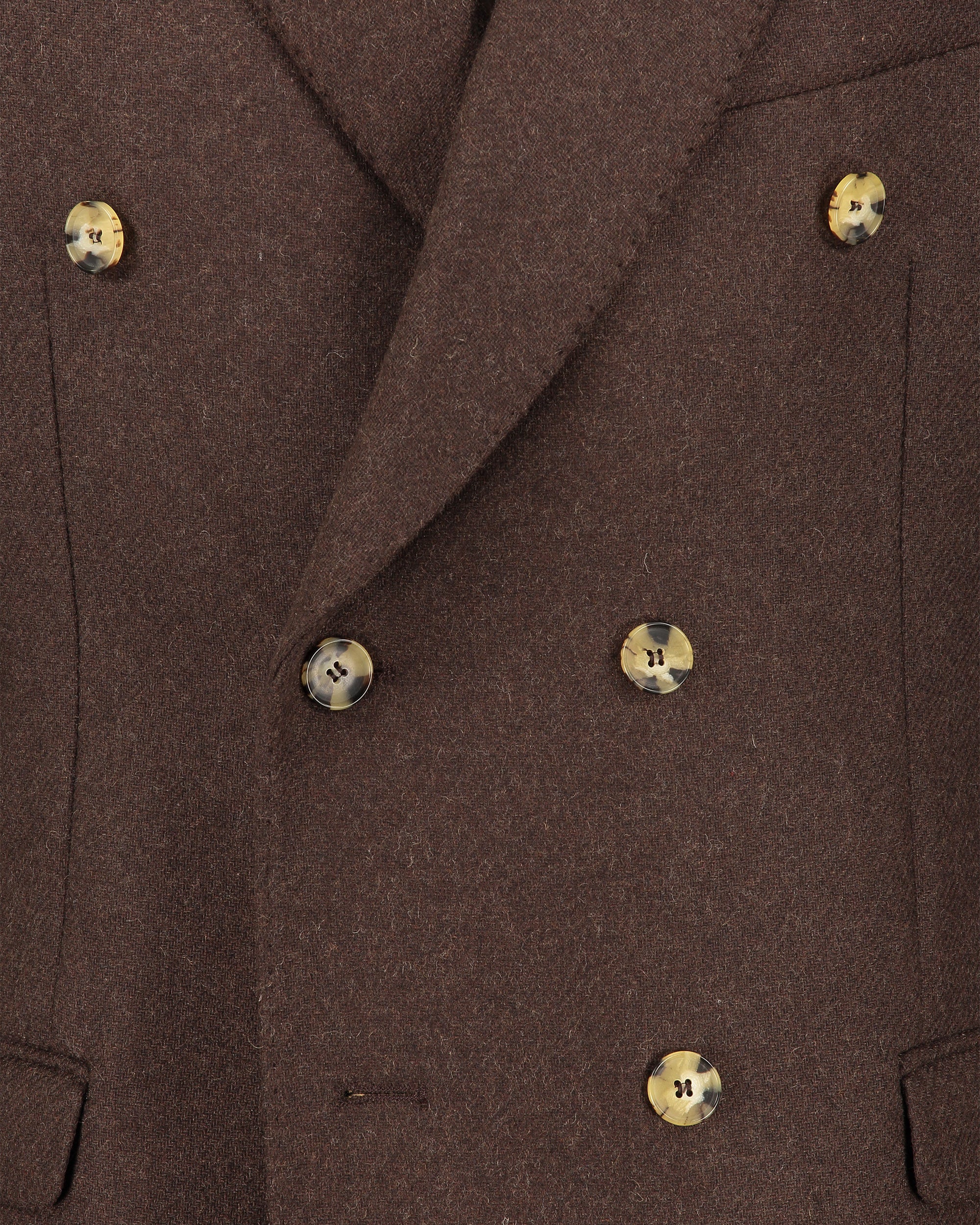 Troy Brown Double-Breasted Coat