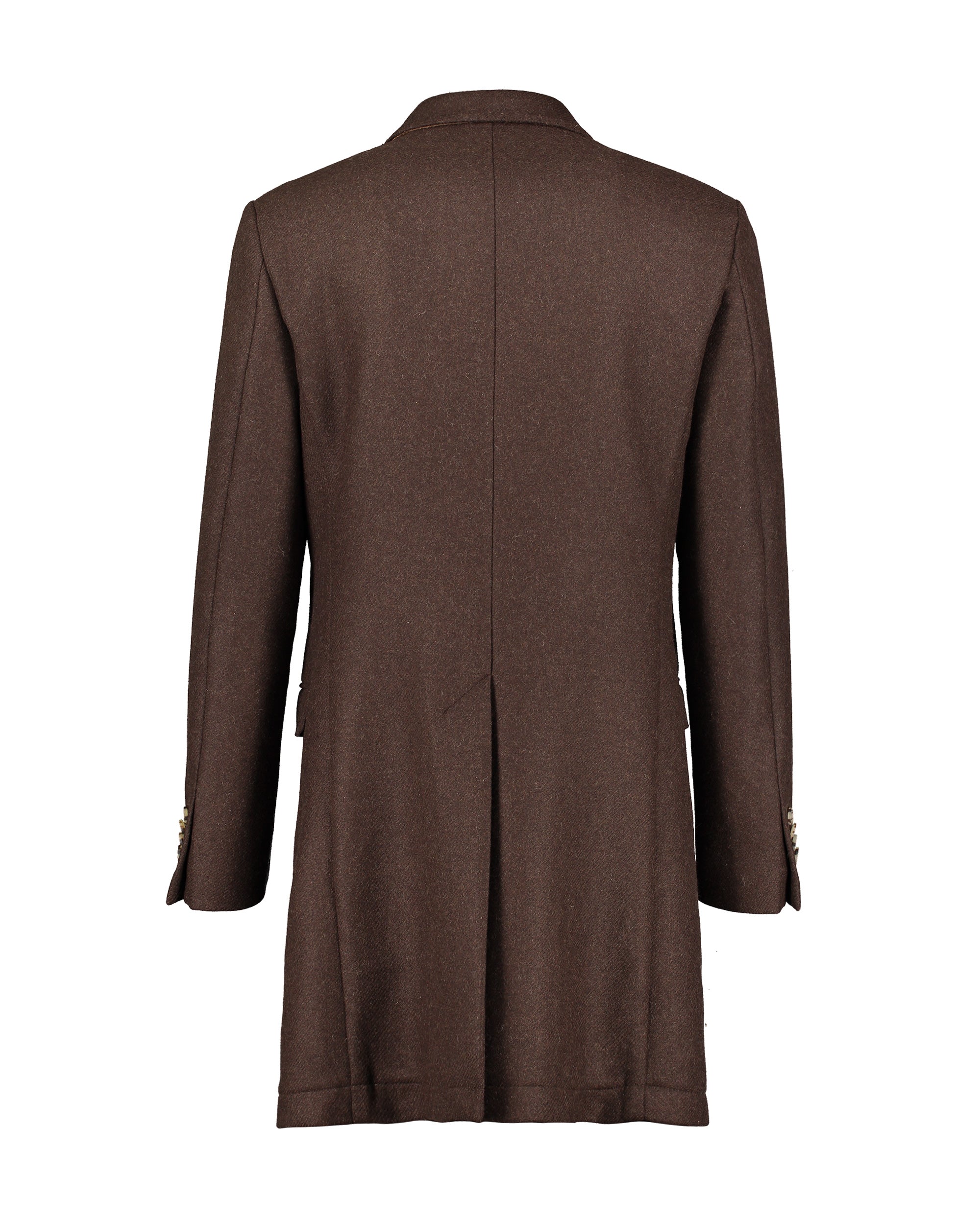 Troy Brown Double-Breasted Coat