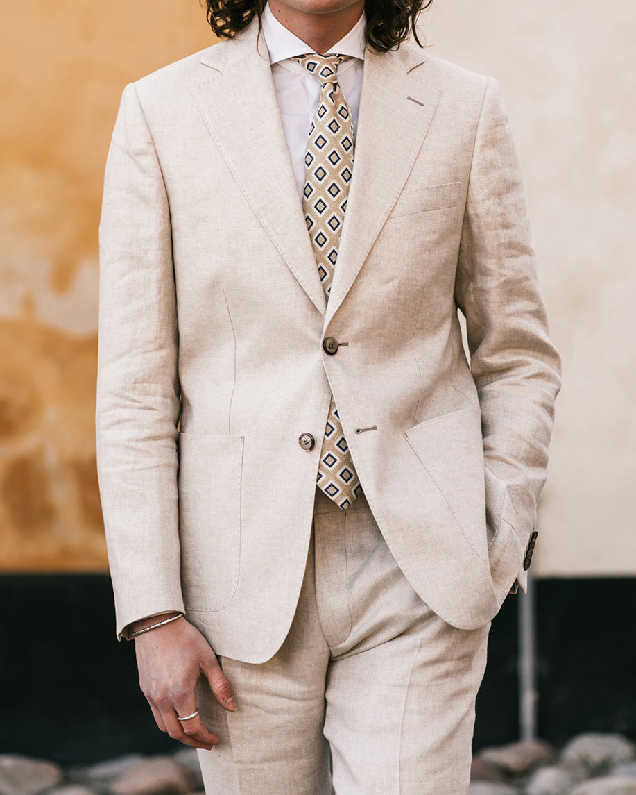 Beige linen outlet jacket