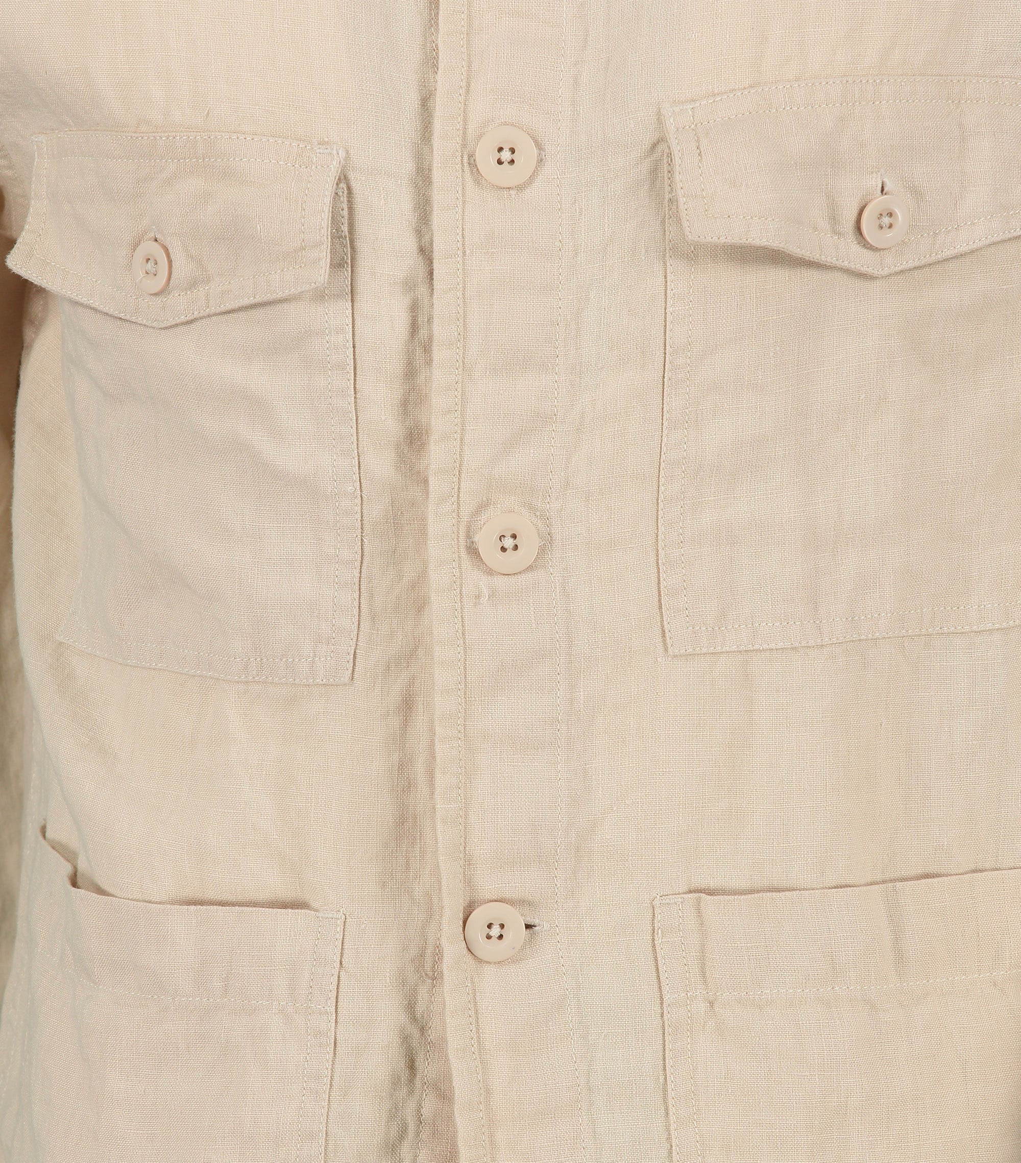 Jake Beige Linen Overshirt