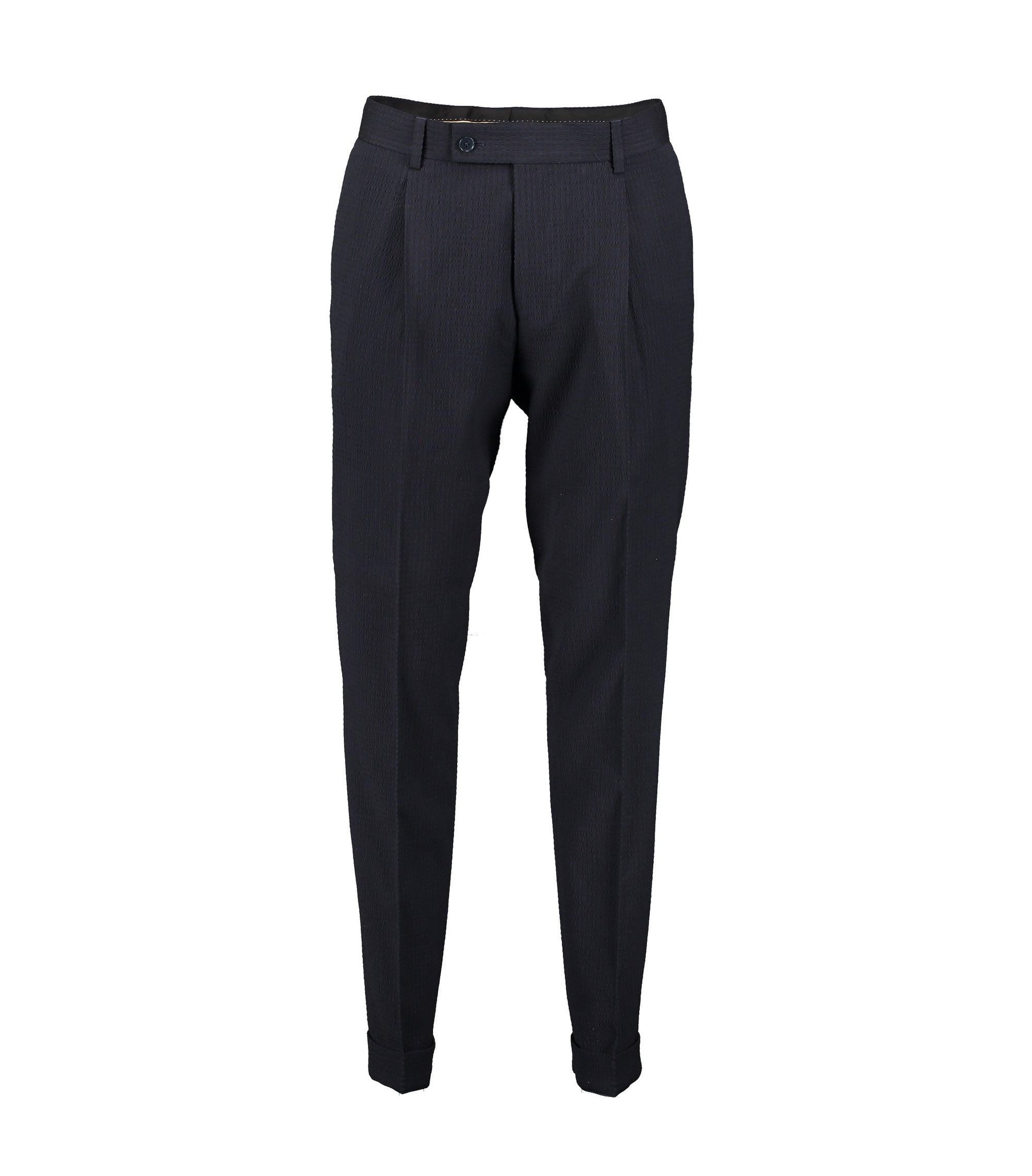 Alex Navy Seersucker Trousers