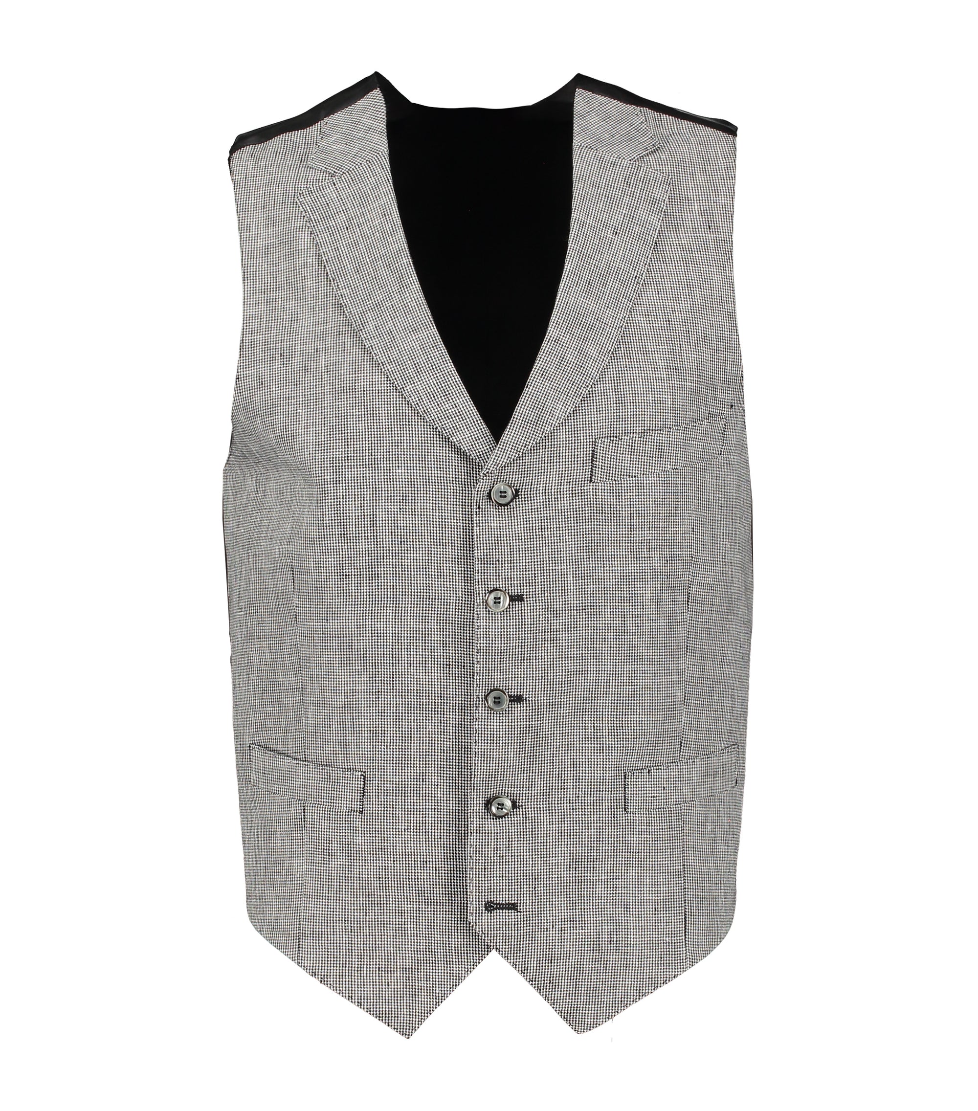 Joel Houndstooth Linen Waistcoat