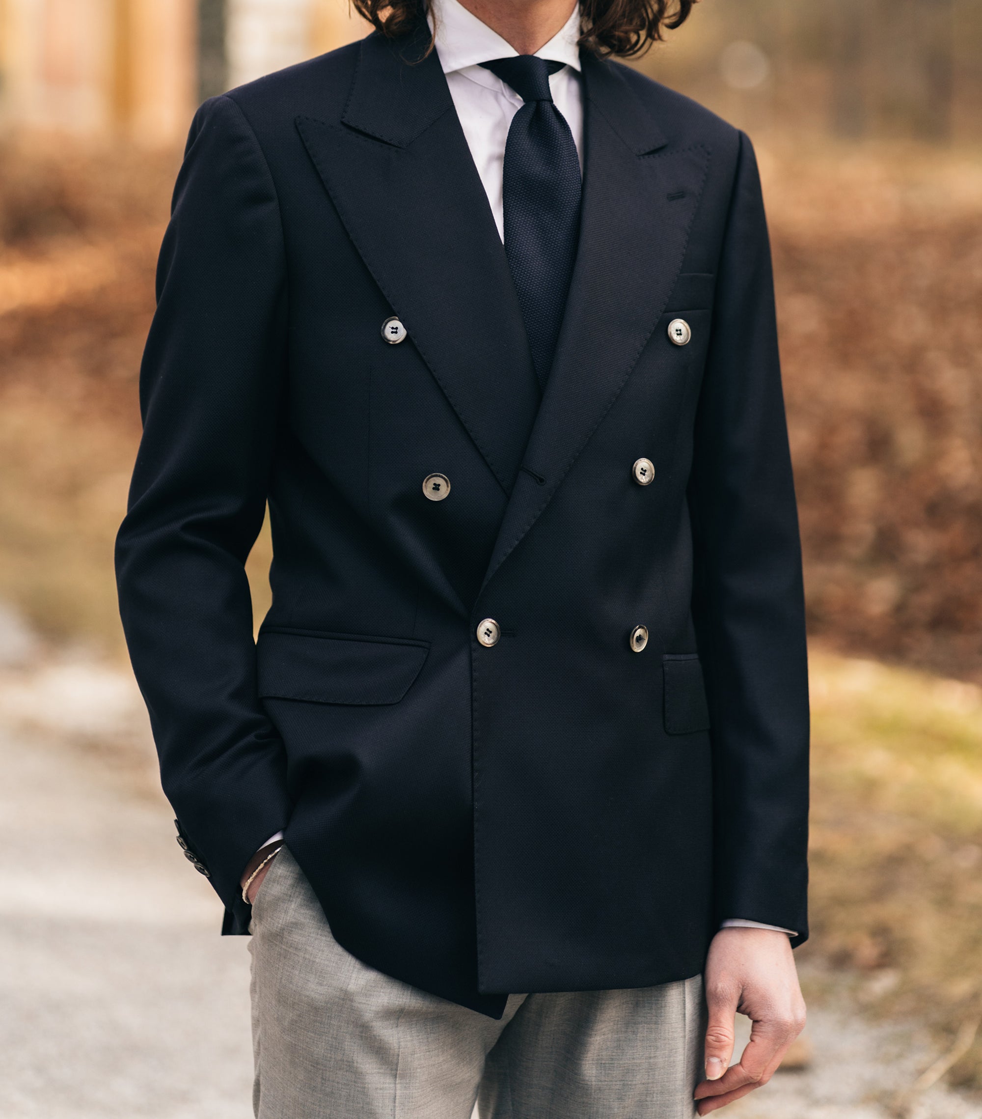 Ralph Navy Double-Breasted Jacket