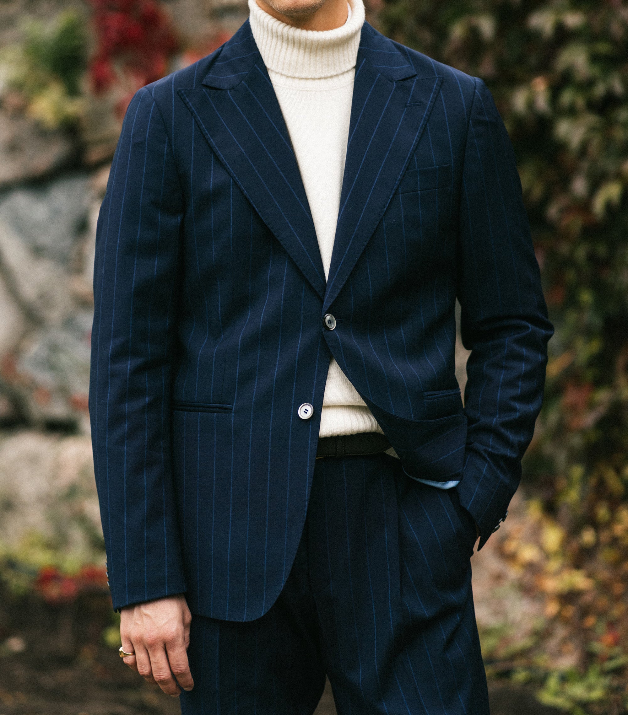 Harvey Blue Pinstripe Suit