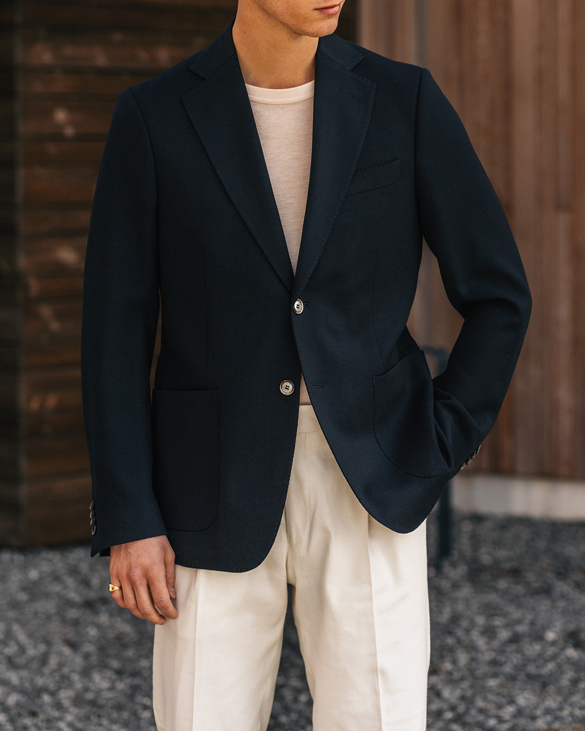 Ness Navy Stretch Jacket