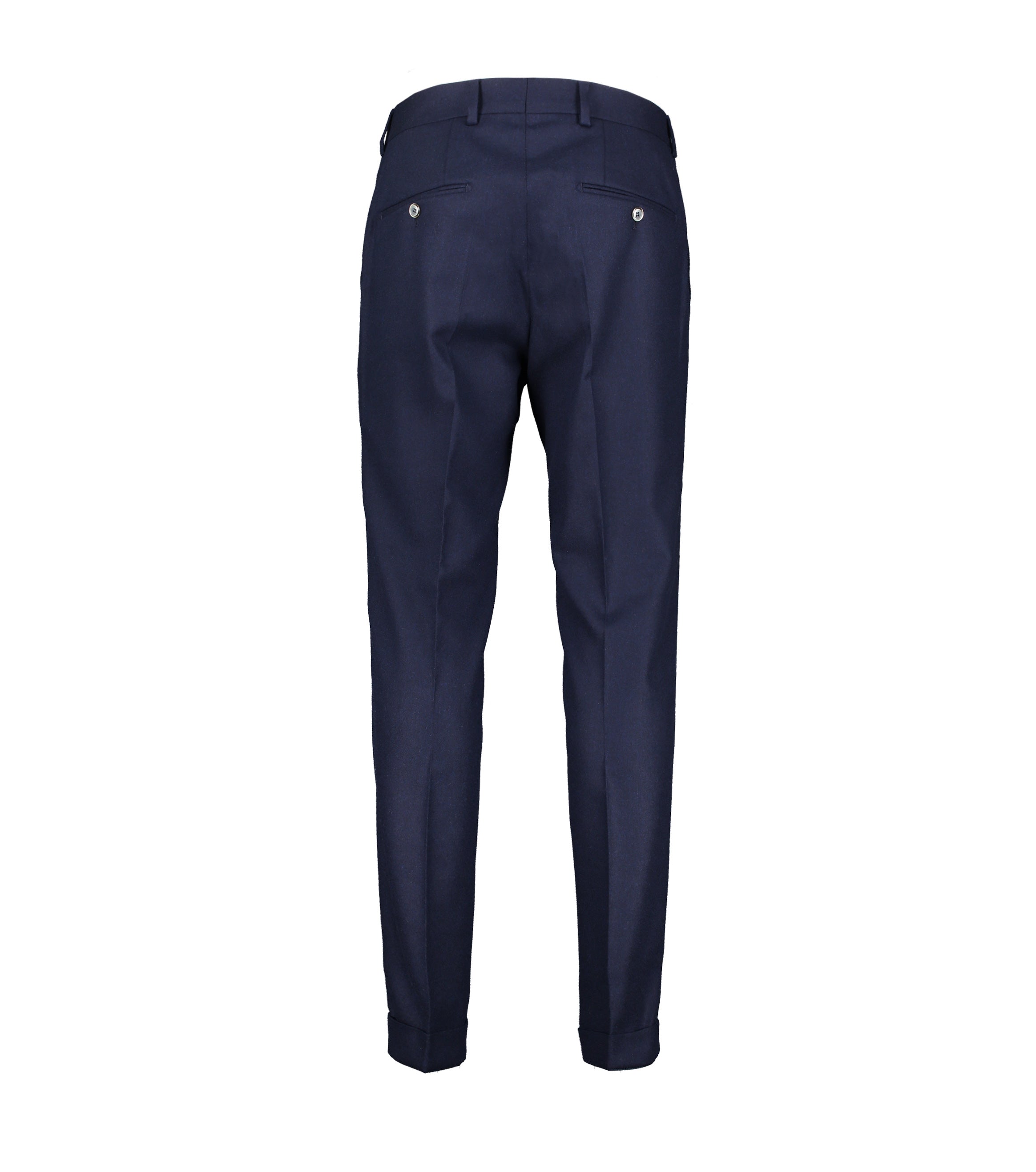 Alex Navy Flannel Stretch Trousers