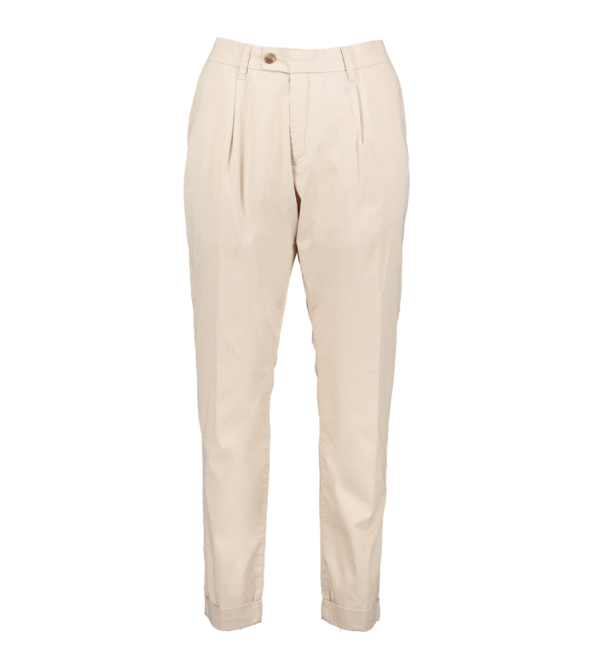 Alex Beige Cotton Stretch Trousers