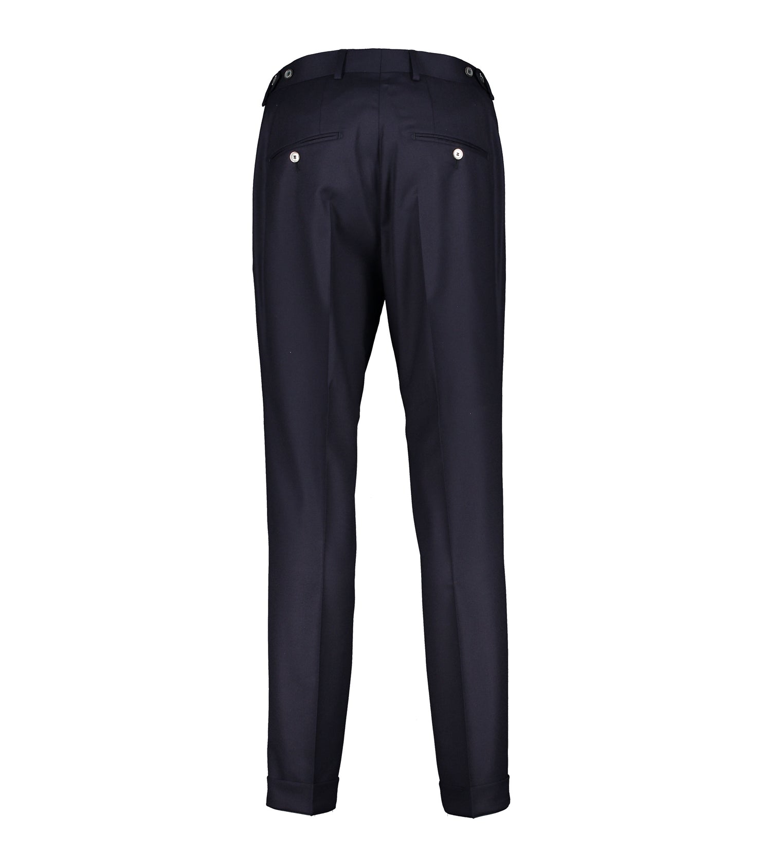 Brett Navy Flannel Trousers