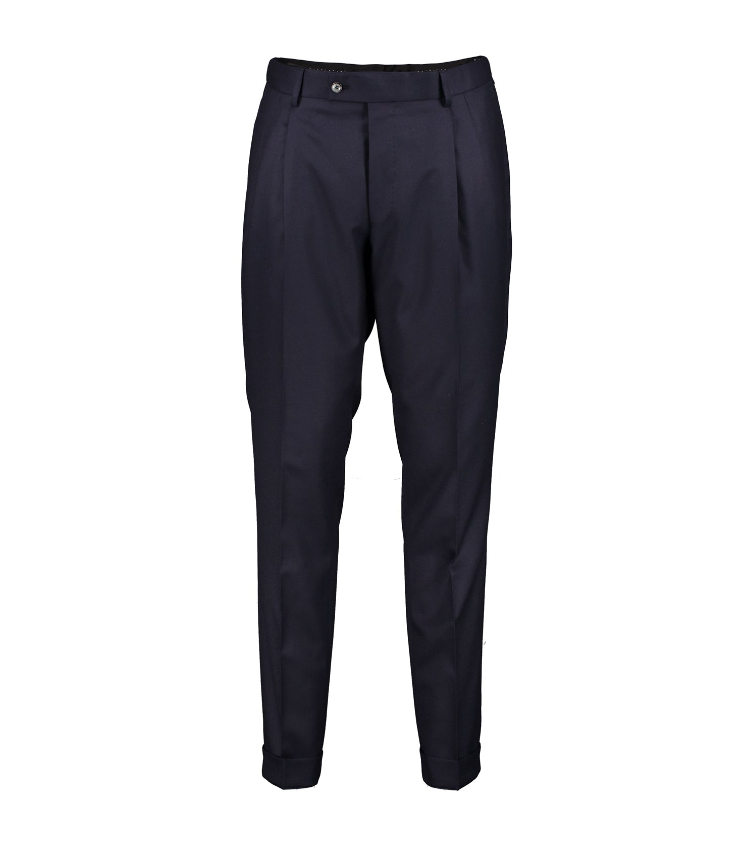 Brett Navy Flannel Trousers
