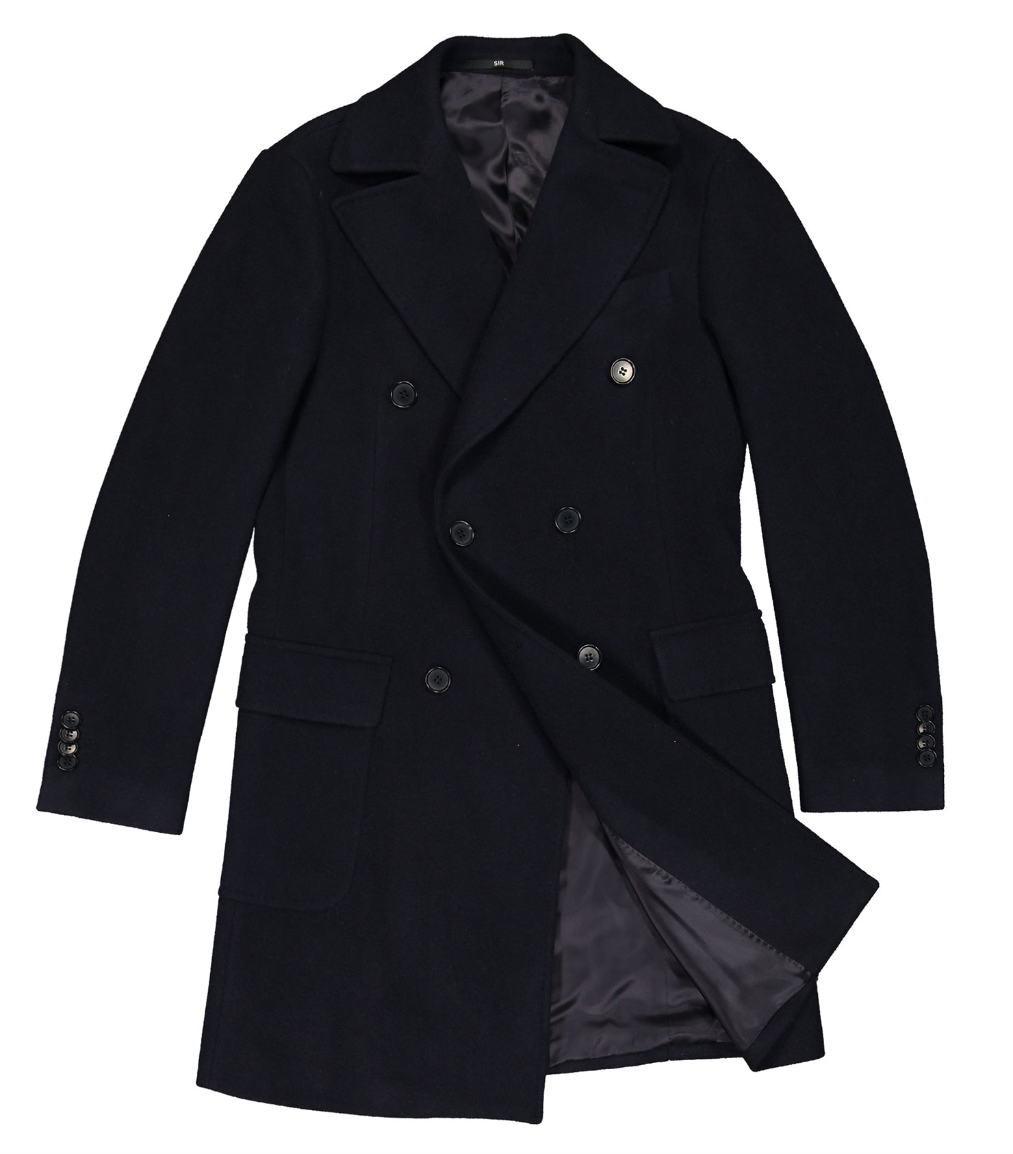 Corleone Navy Double-Breasted Polo Coat