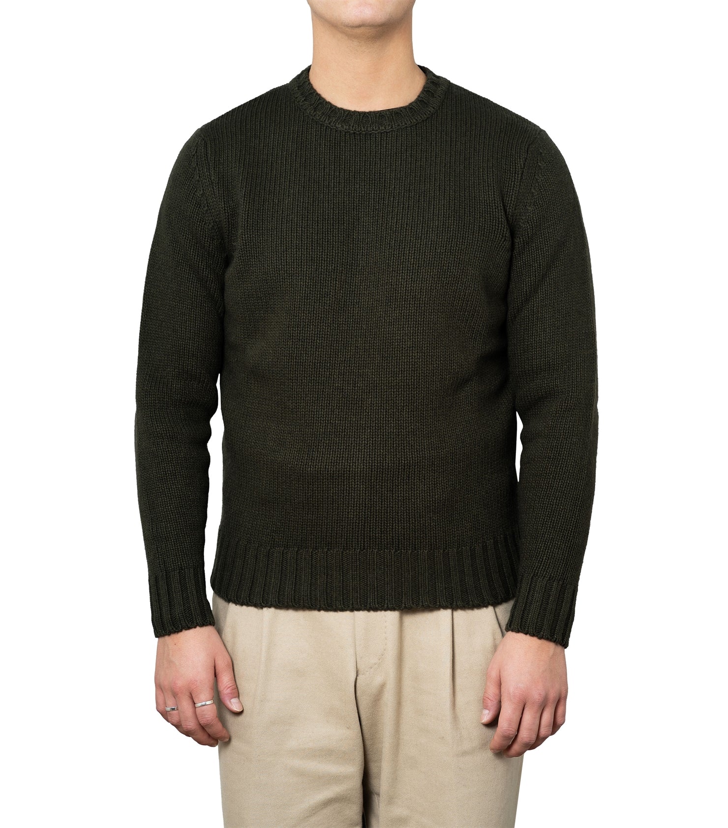 Harald Green Heavy Knit Crewneck