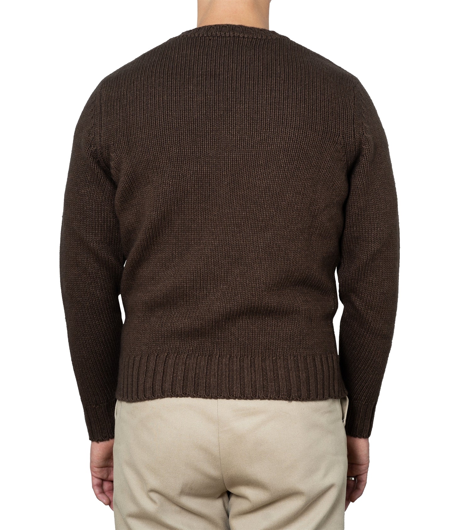 Harald Brown Heavy Knit Crewneck