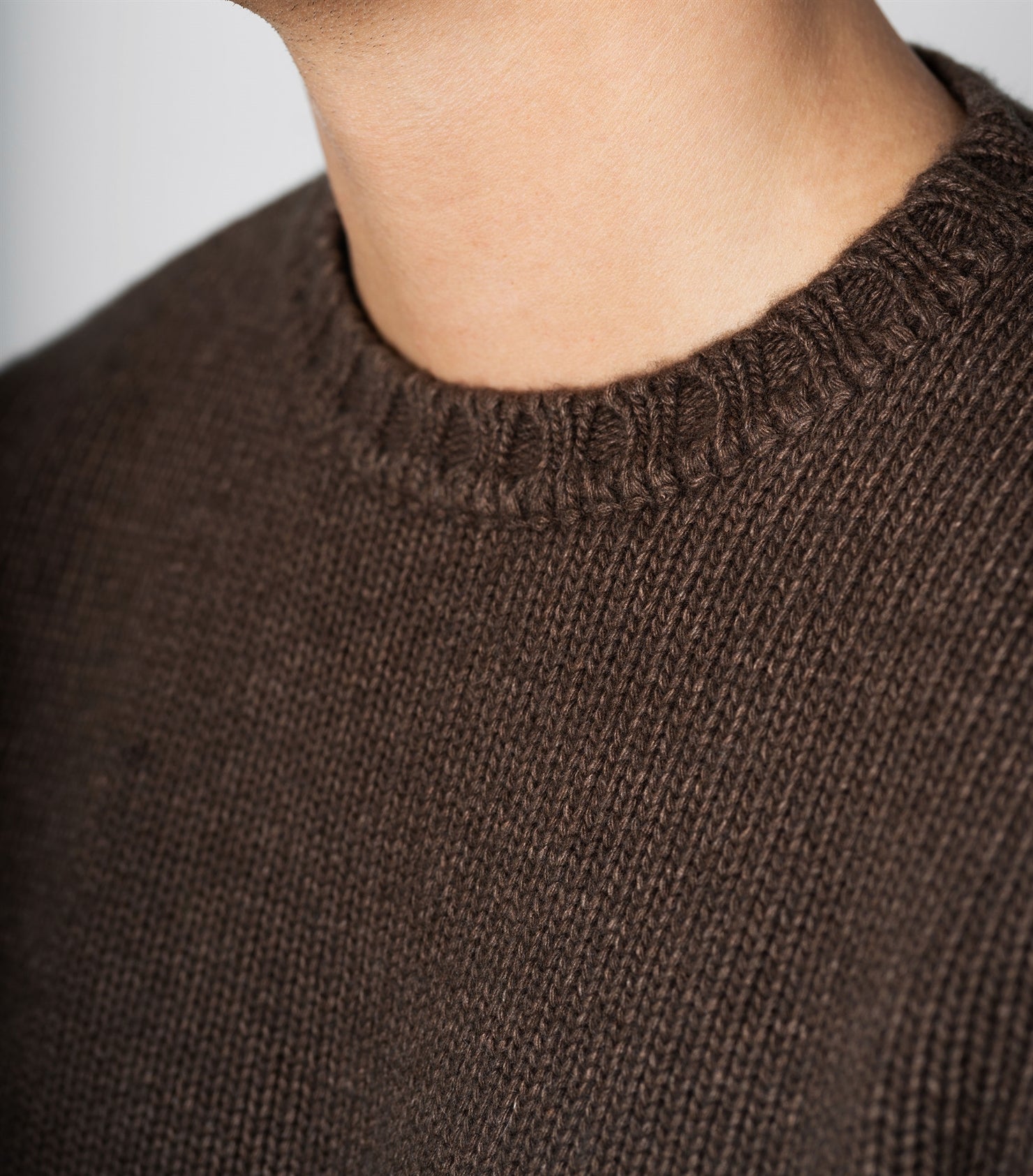 Harald Brown Heavy Knit Crewneck