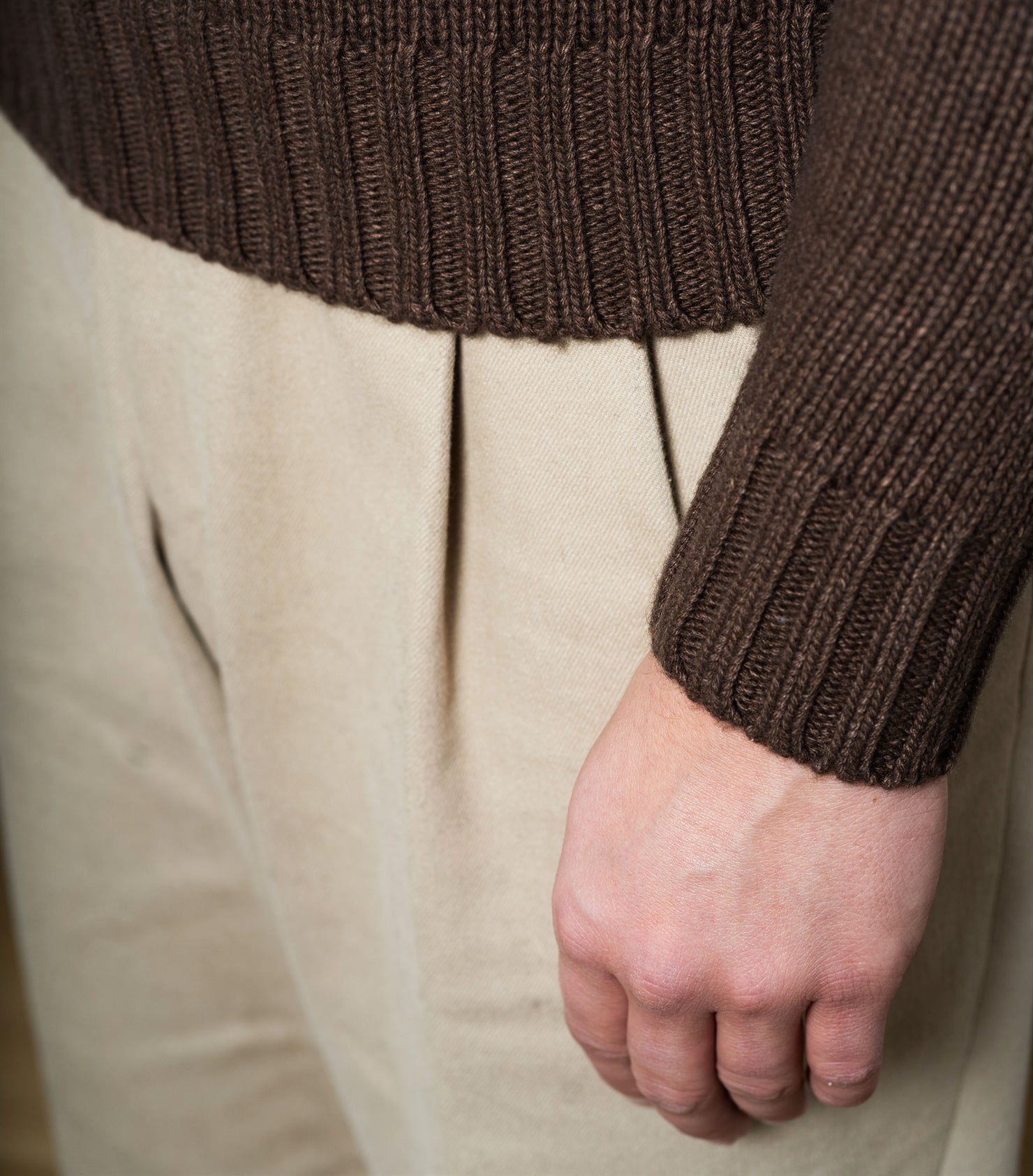 Ragnar Brown Heavy Knit Rollneck