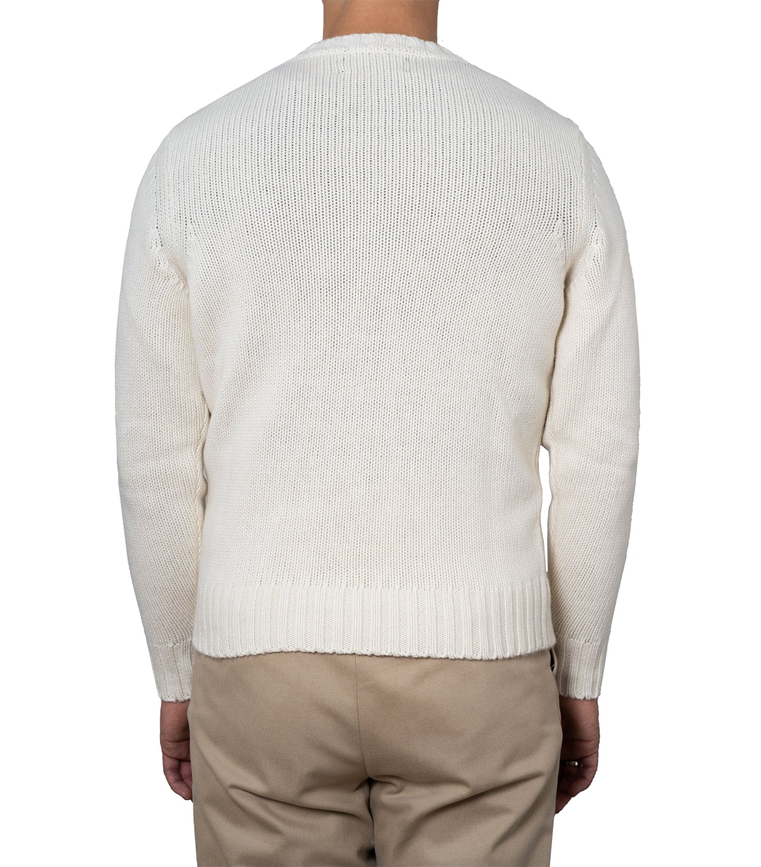 Harald White Heavy Knit Crewneck