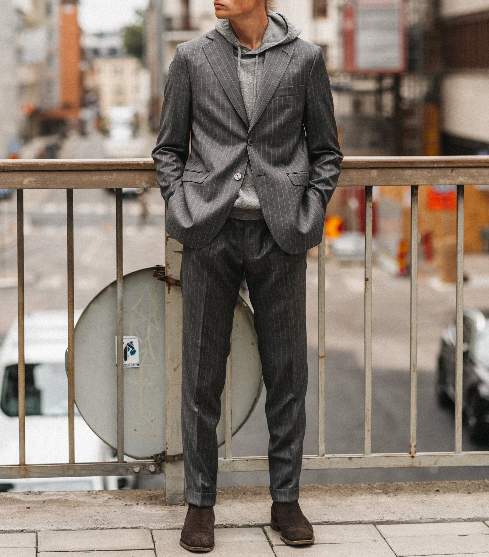 Eliot Grey Pinstripe Suit