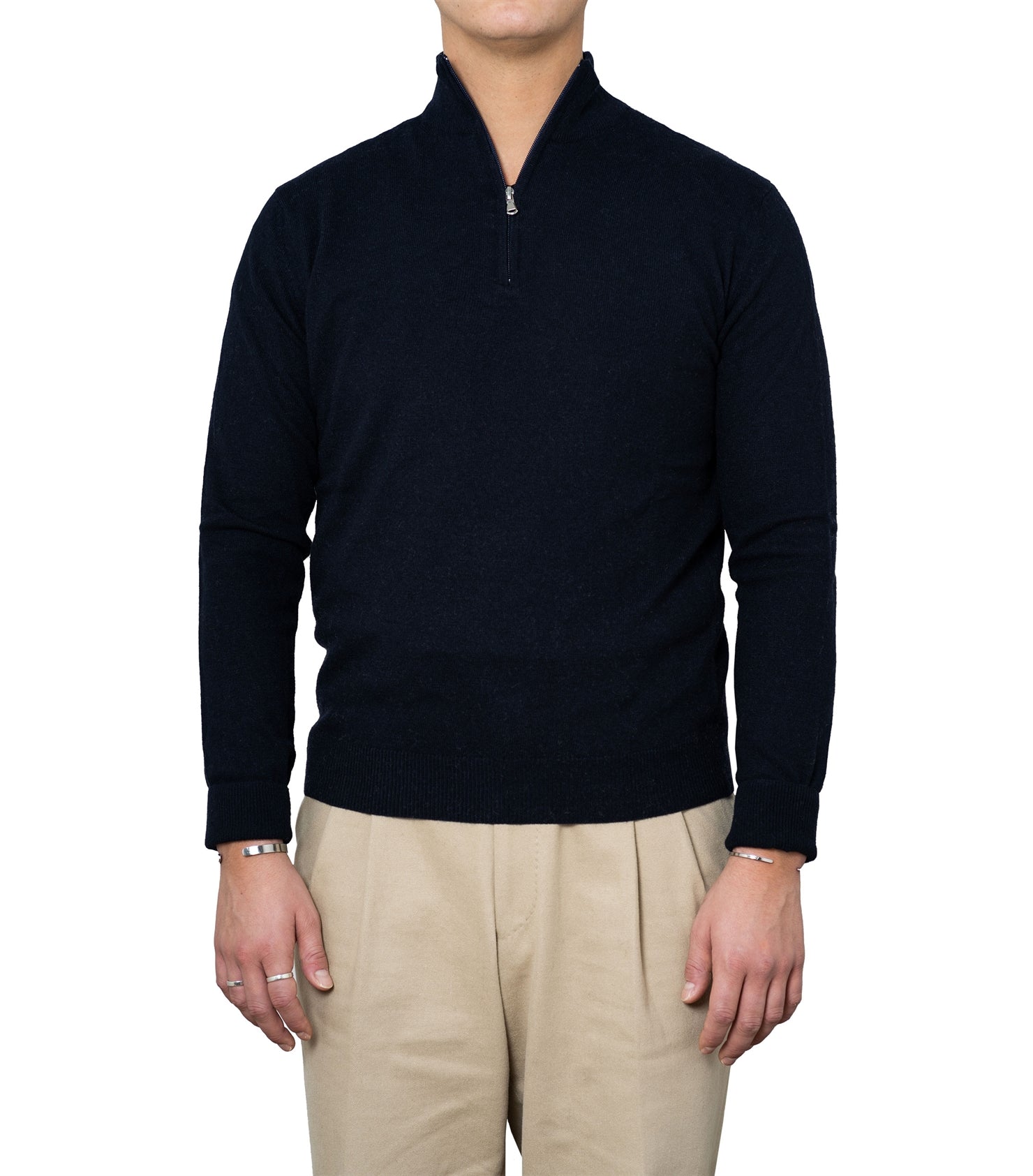 Gunvald Navy Cashwool Half Zip