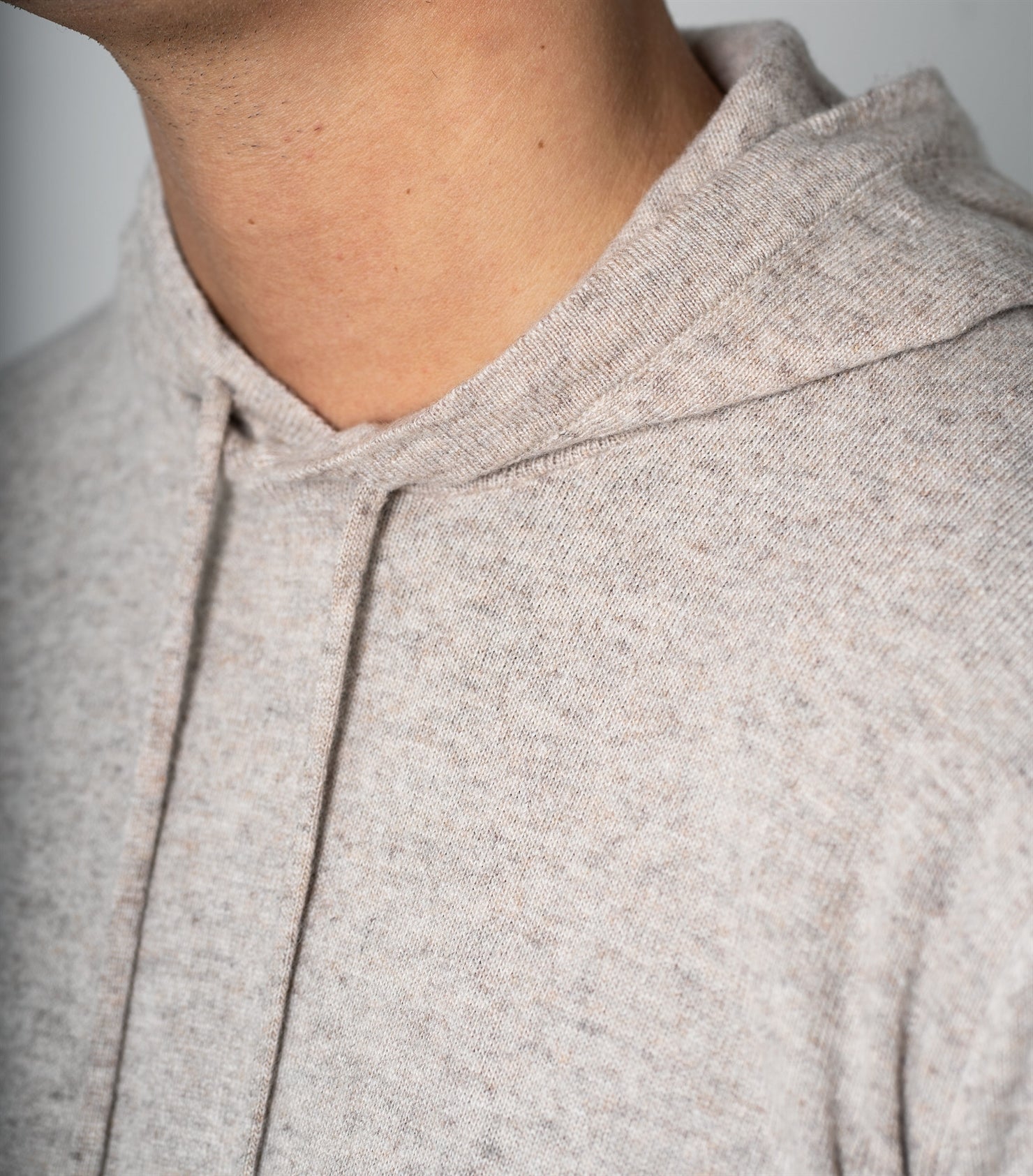 Runo Beige Cashwool Hoodie