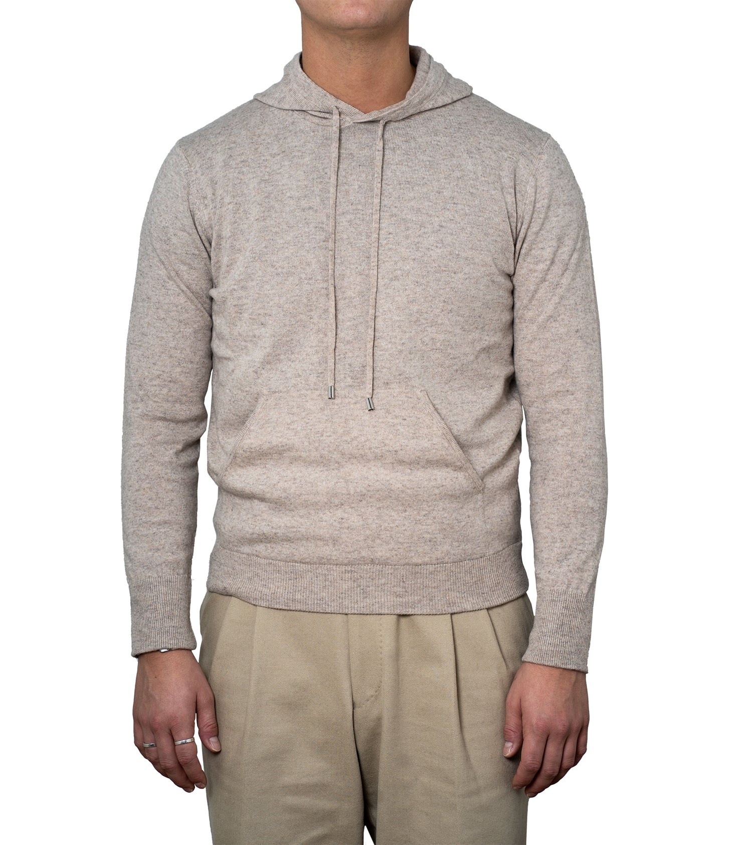Runo Beige Cashwool Hoodie