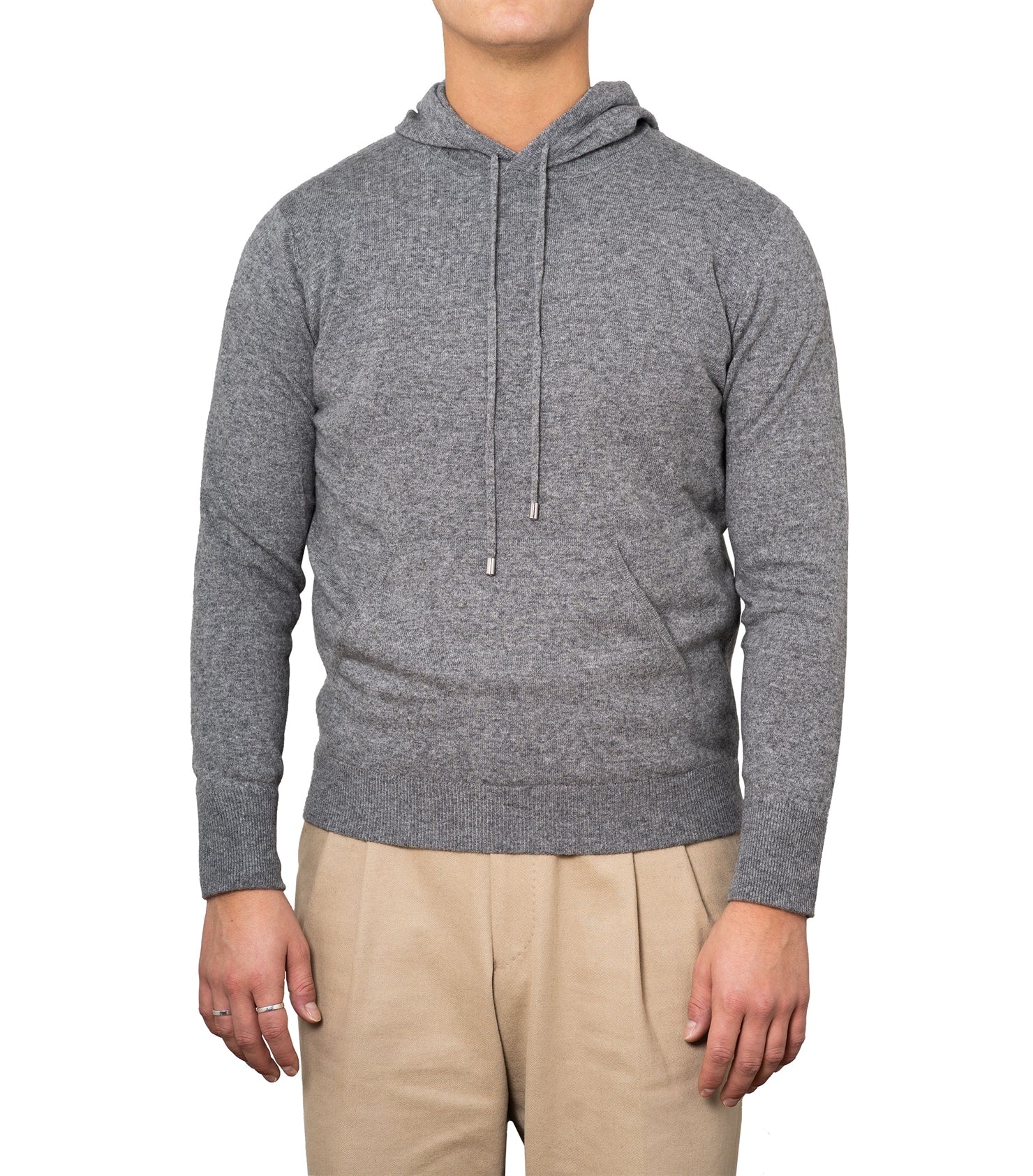 Runo Light Grey Cashwool Hoodie