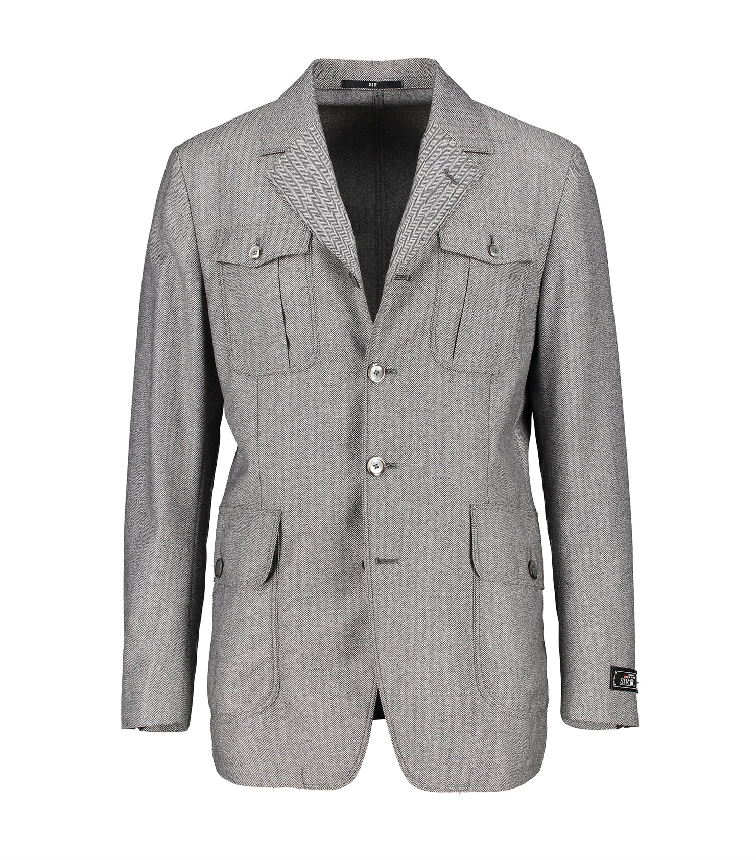 Jiggy Grey Herringbone Jacket