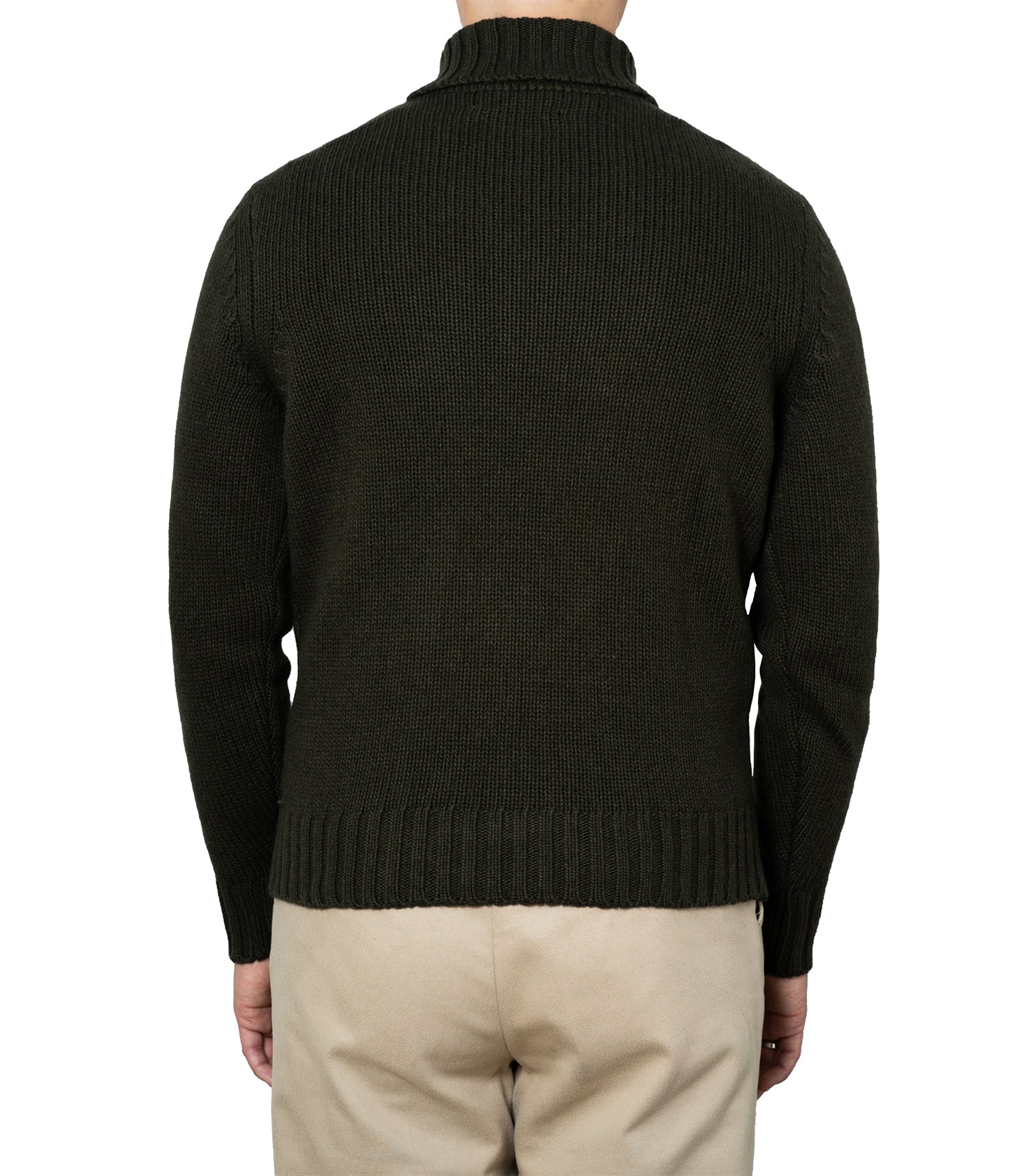 Ragnar Green Heavy Knit Rollneck