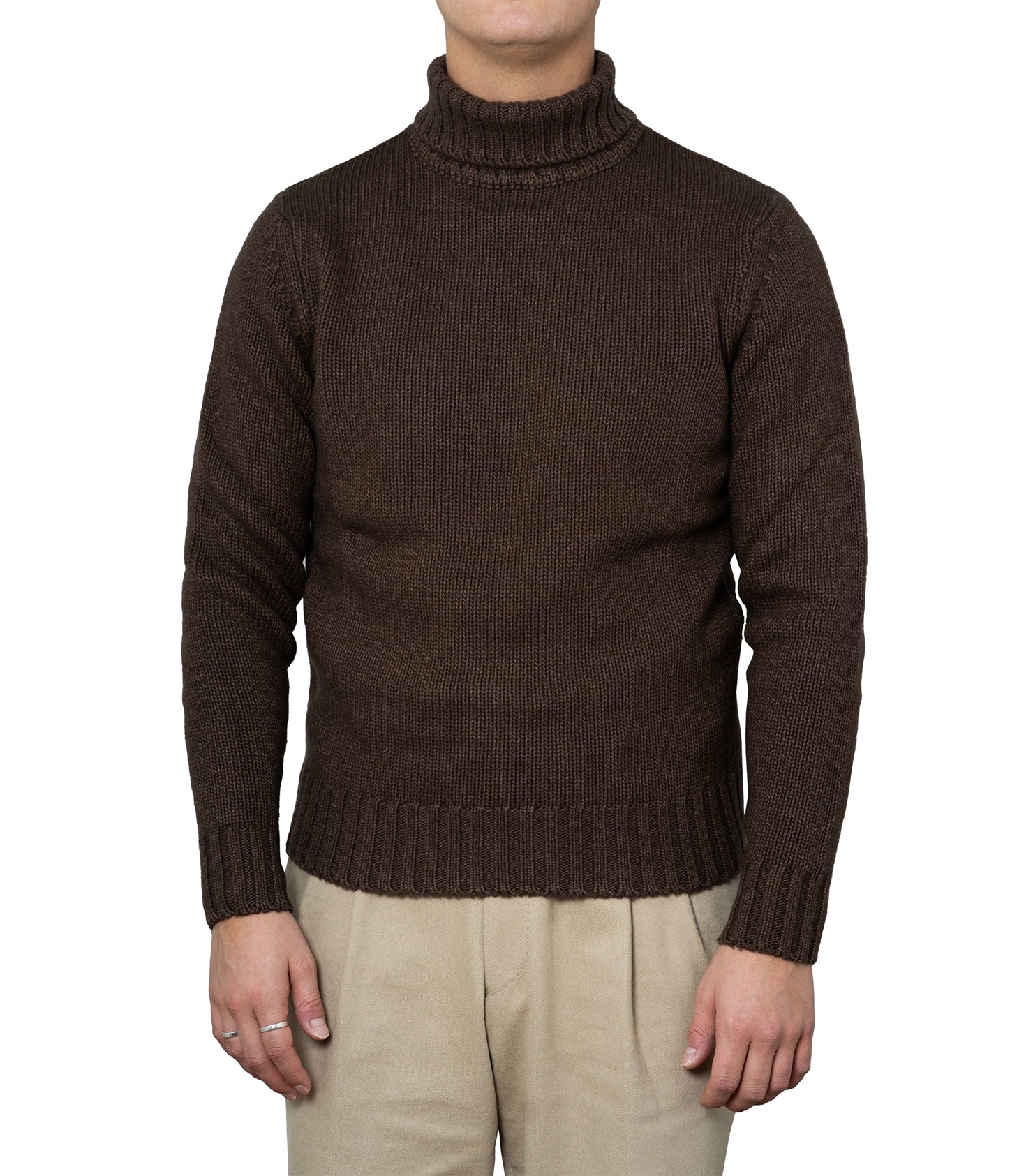 Ragnar Brown Heavy Knit Rollneck