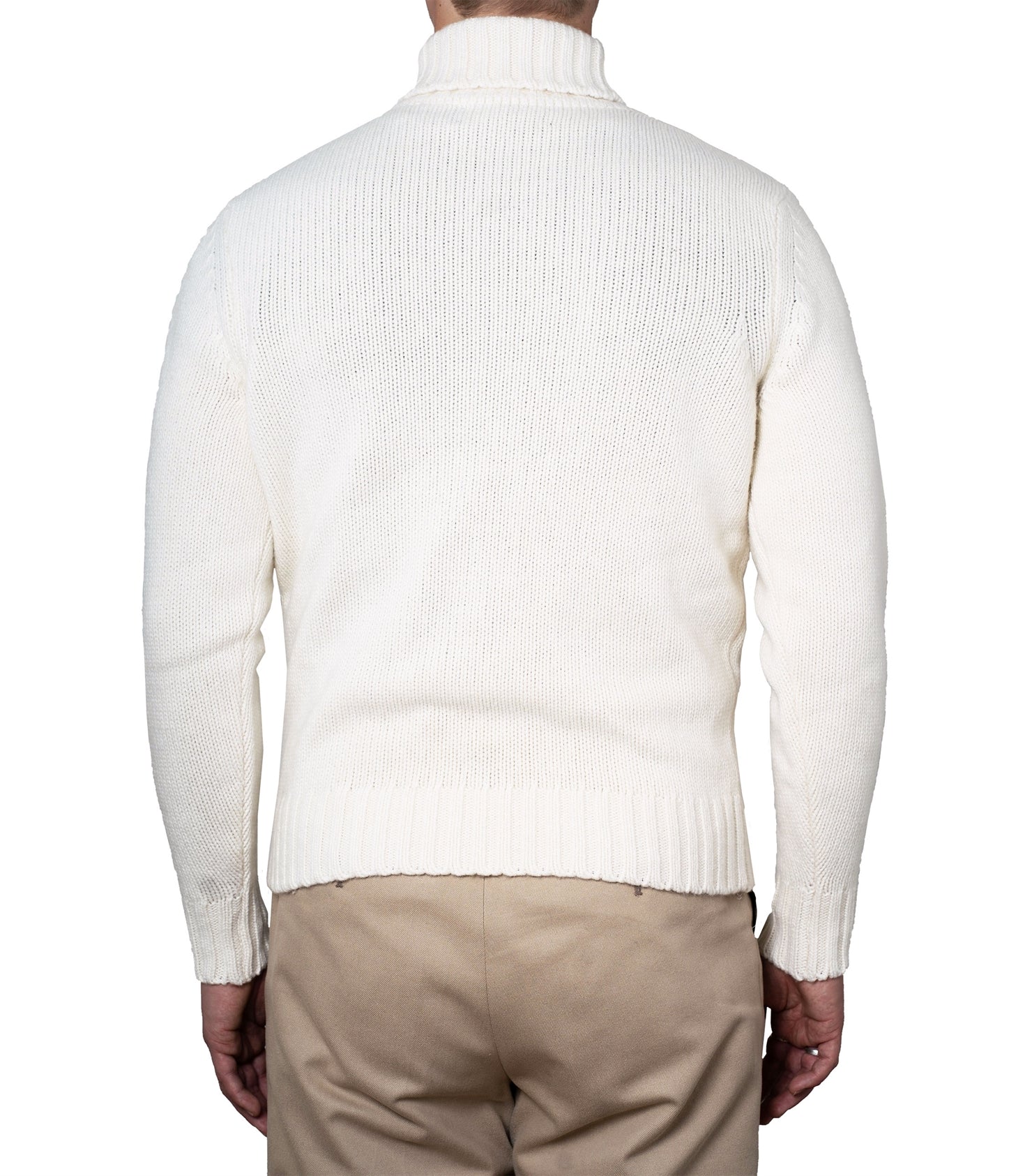 Ragnar White Heavy Knit Rollneck