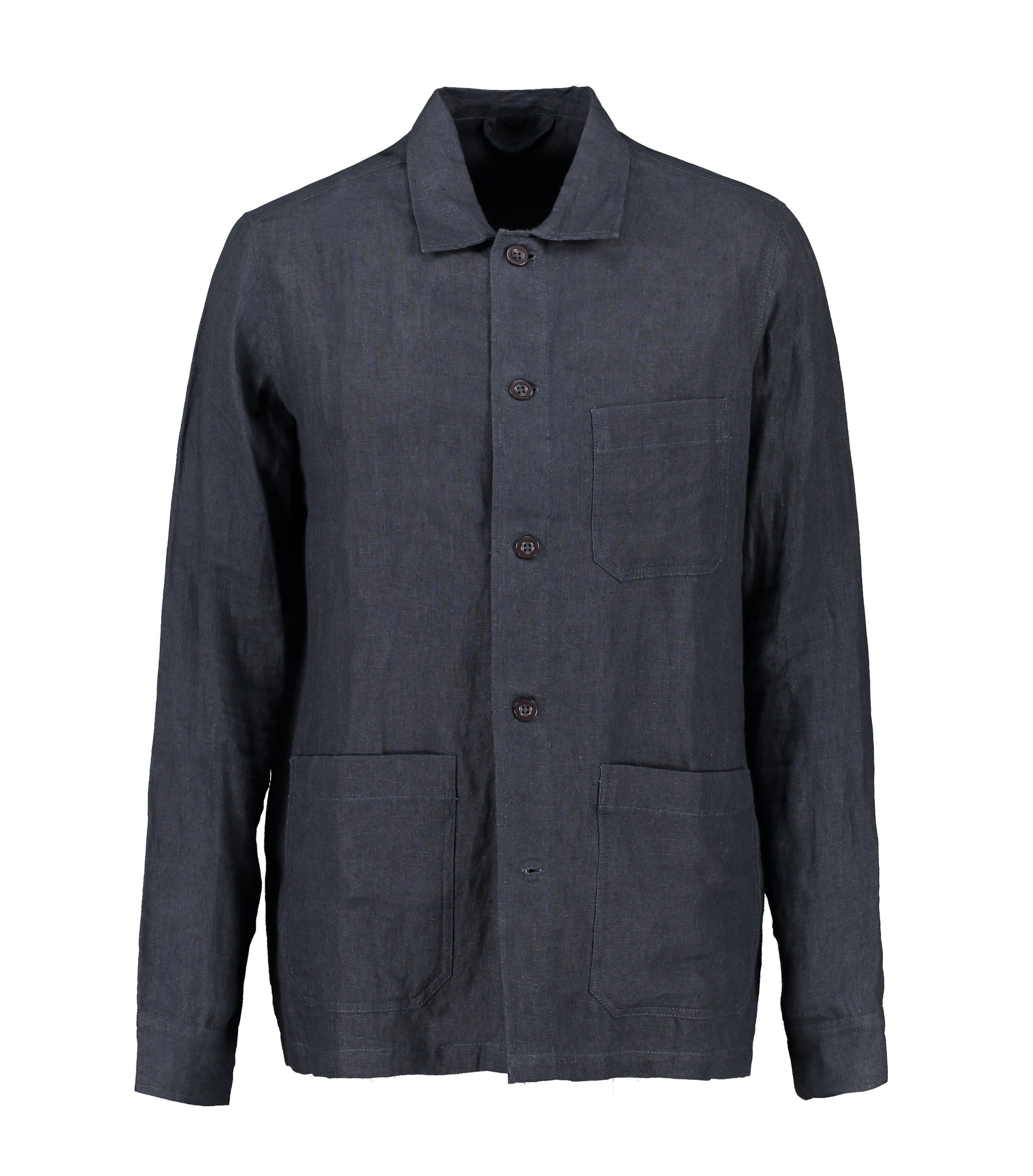 Solace Navy Linen Overshirt