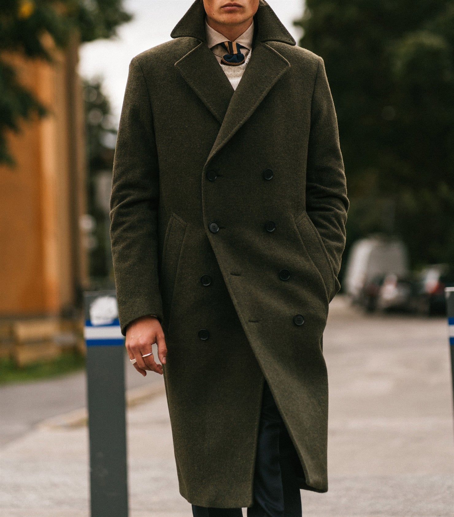Spectre Green Double-Breasted Coat