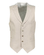 Joel Beige Linen Waistcoat