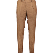 Alex Tobacco Brown Linen Trousers