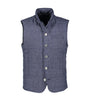 Kim Navy Houndstooth Linen Vest