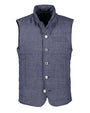 Kim Navy Houndstooth Linen Vest