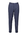 Alex Blue Linen Stretch Trousers