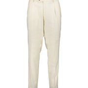 Alex White Linen Stretch Trousers