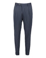 Alex Navy Stretch Seersucker Trousers