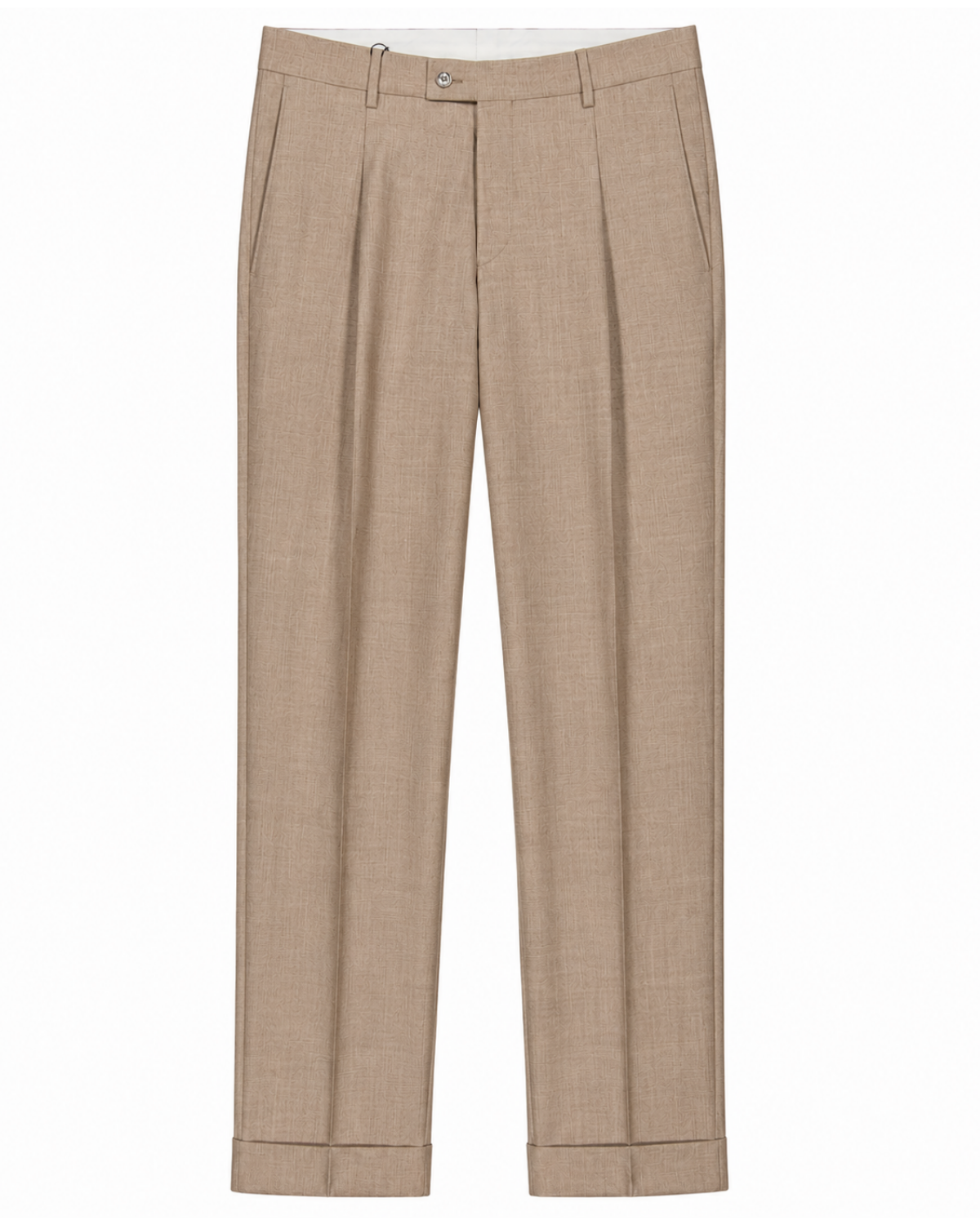 Sonny Beige Wide Flannel Trousers